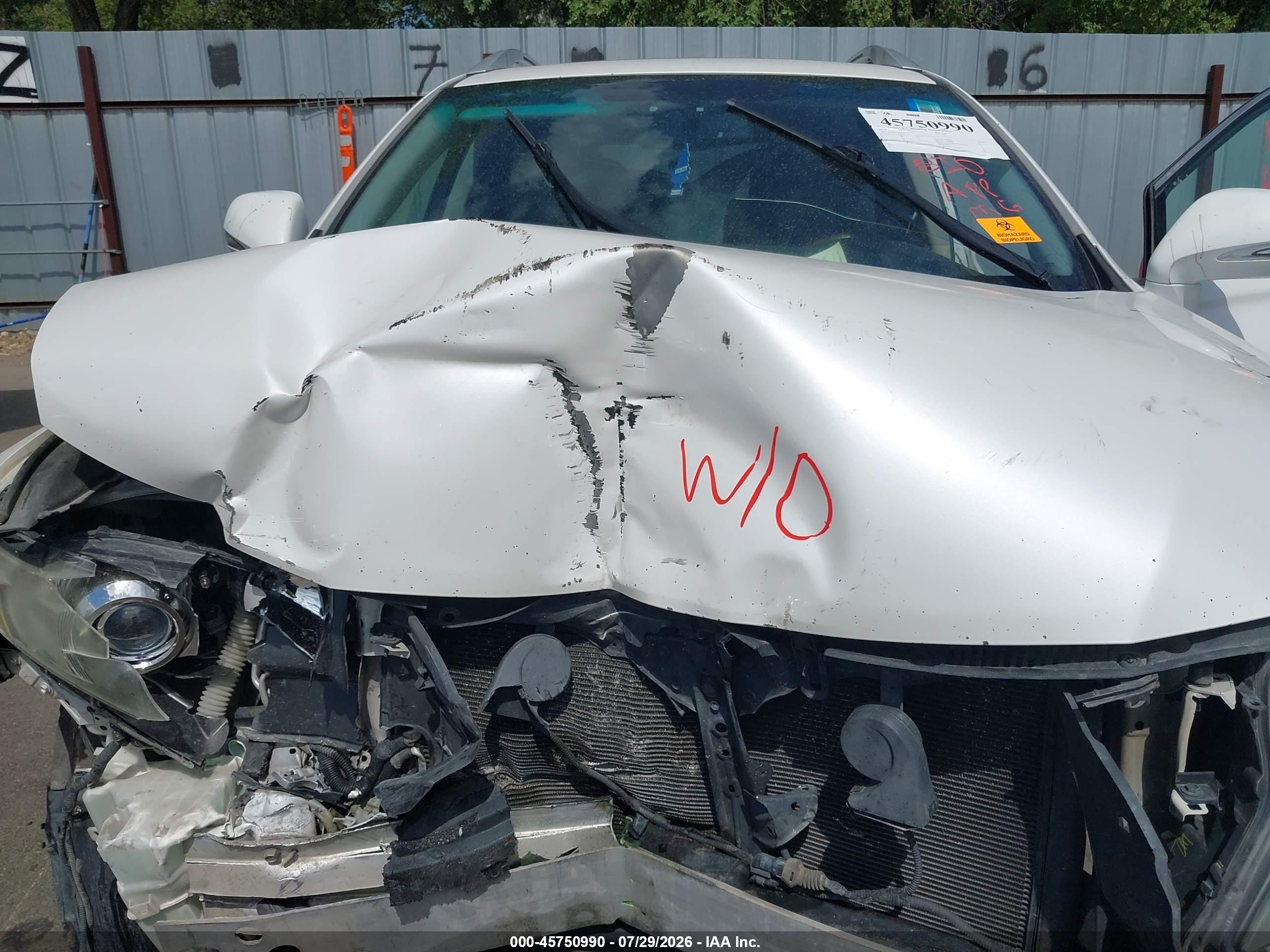 2012 Lexus Rx 350   Белый vin: 2T2BK1BA5CC137553