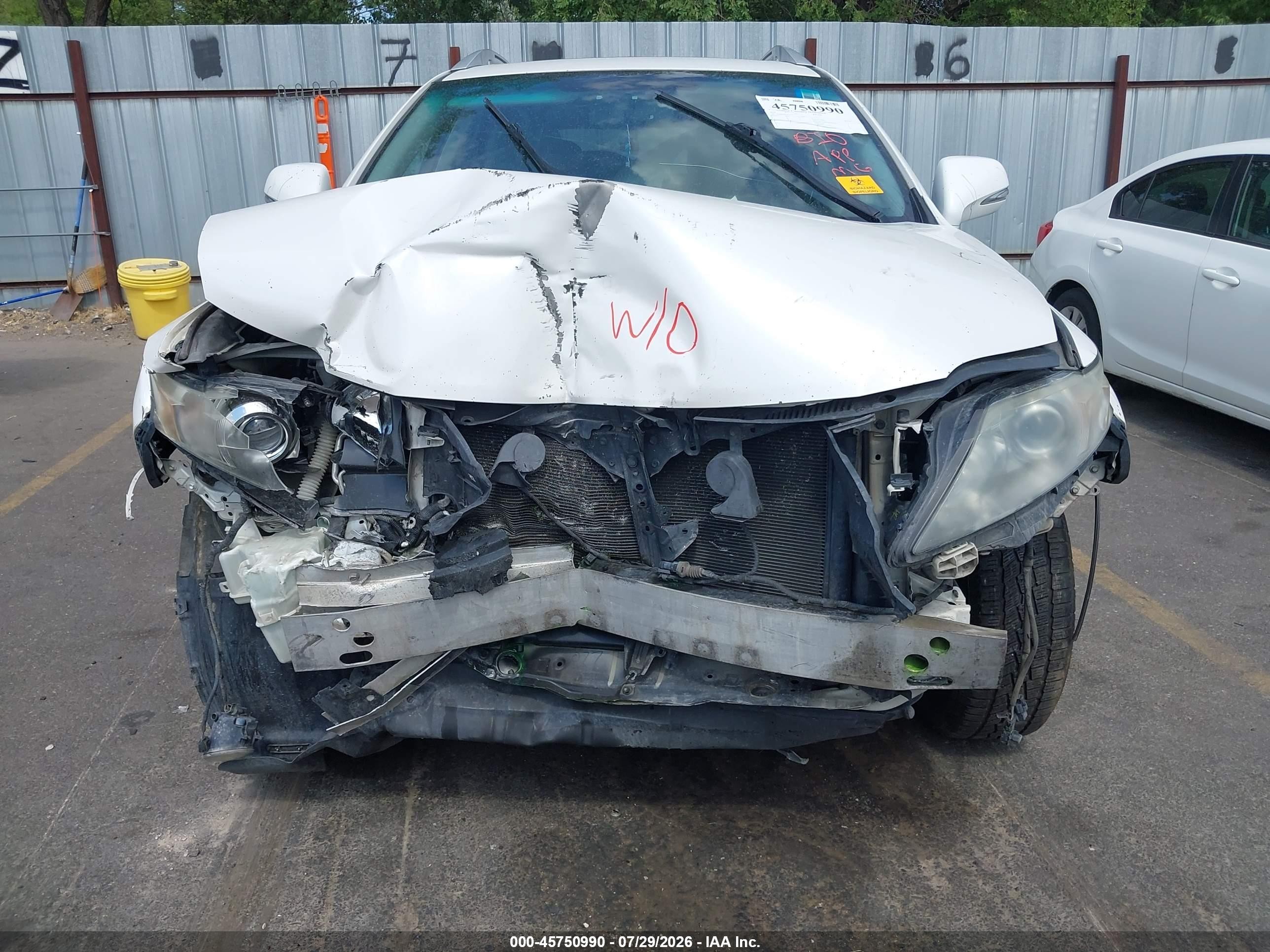 2012 Lexus Rx 350   Белый vin: 2T2BK1BA5CC137553