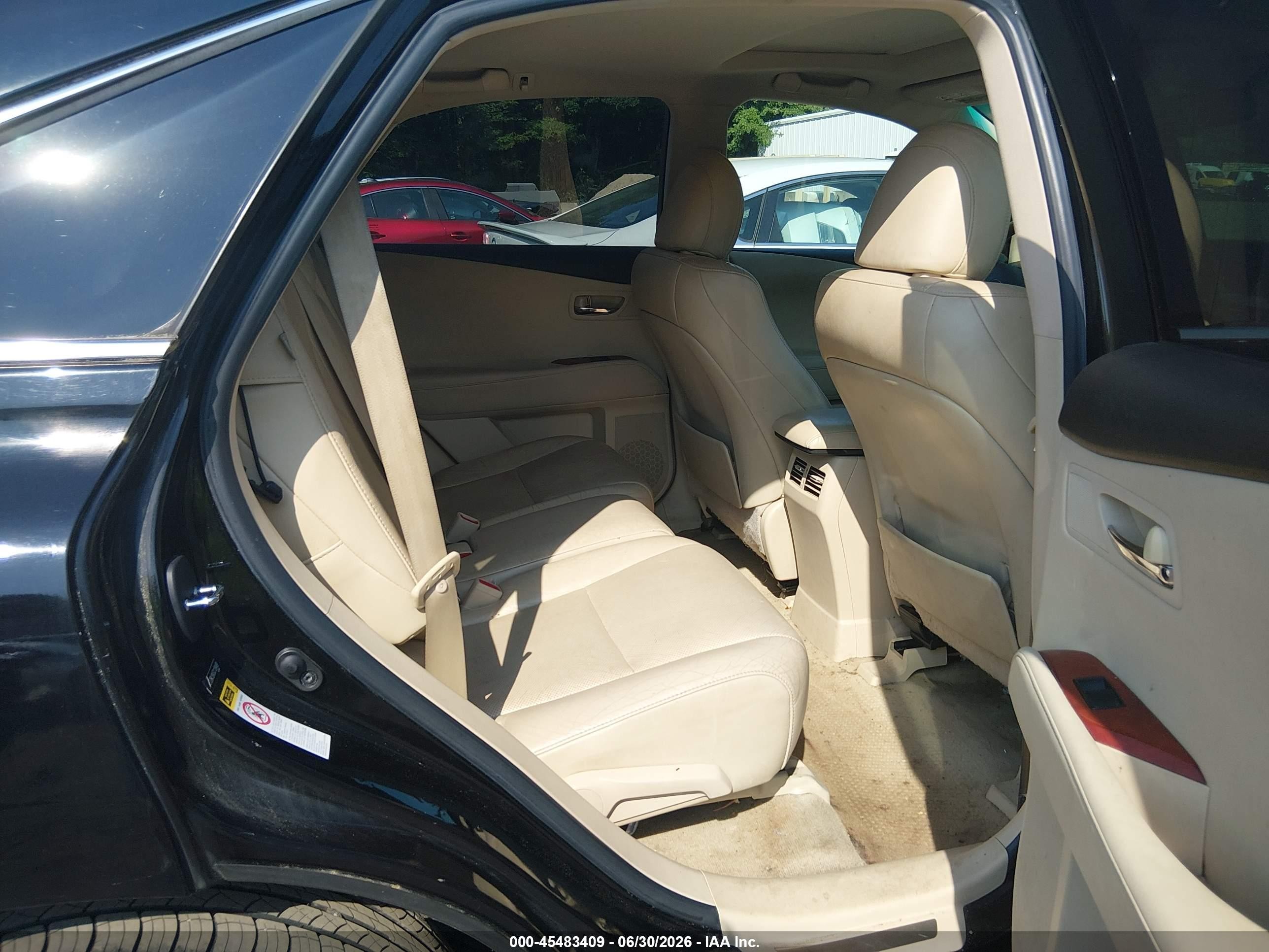 2012 Lexus Rx 350   Black vin: 2T2BK1BA5CC138489