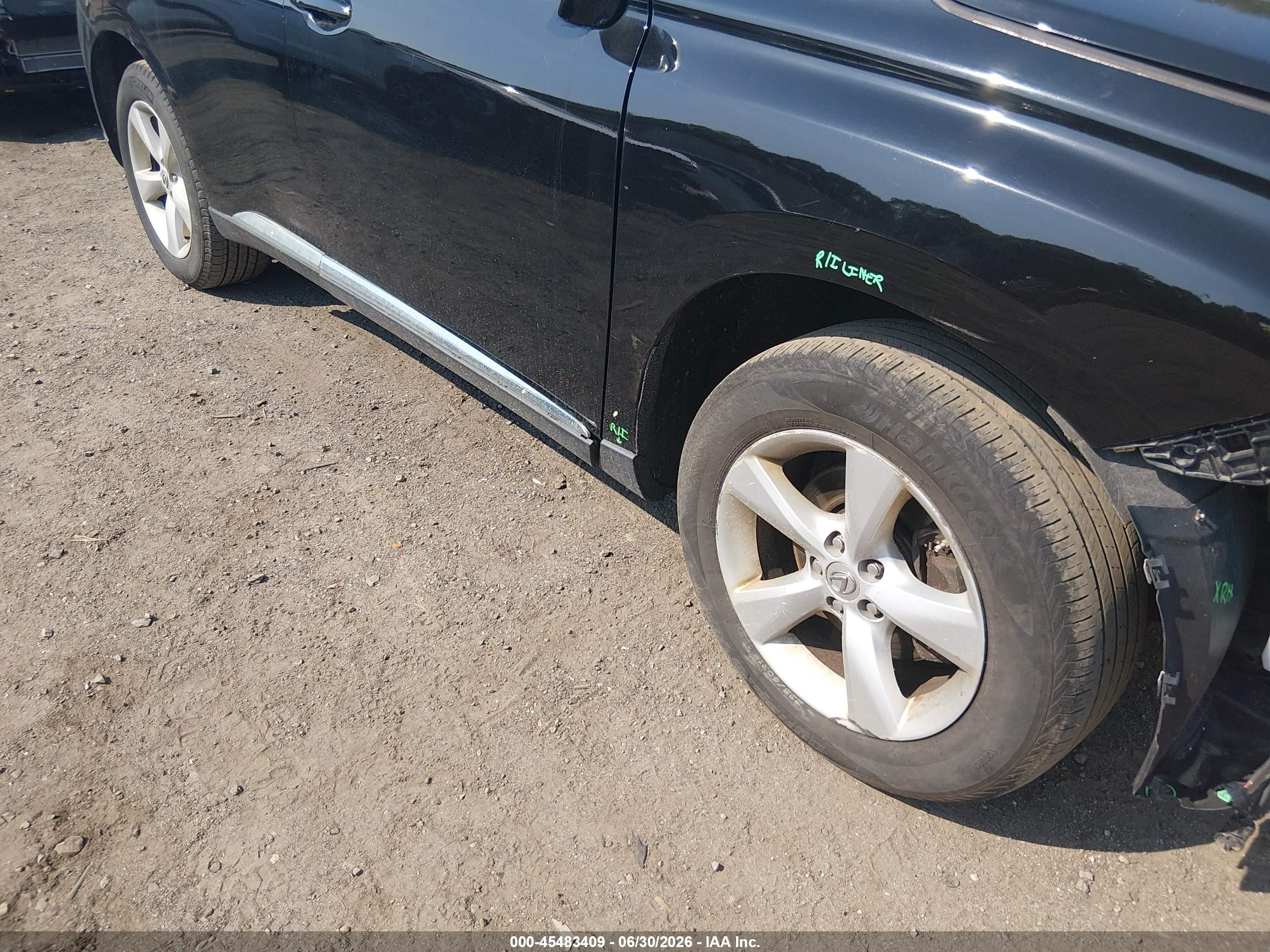 2012 Lexus Rx 350   Black vin: 2T2BK1BA5CC138489