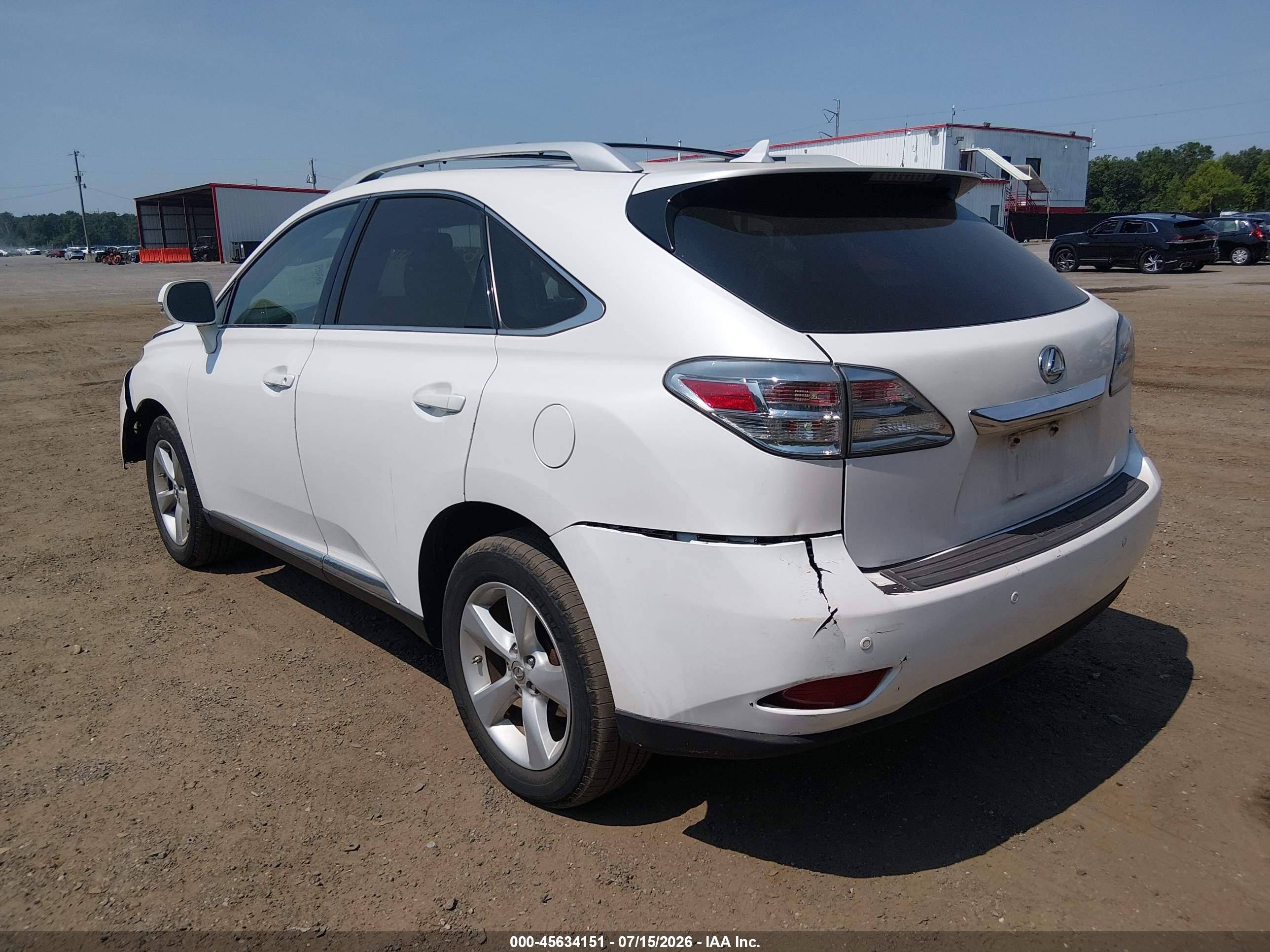 2012 Lexus Rx 350   White vin: 2T2BK1BA5CC142624