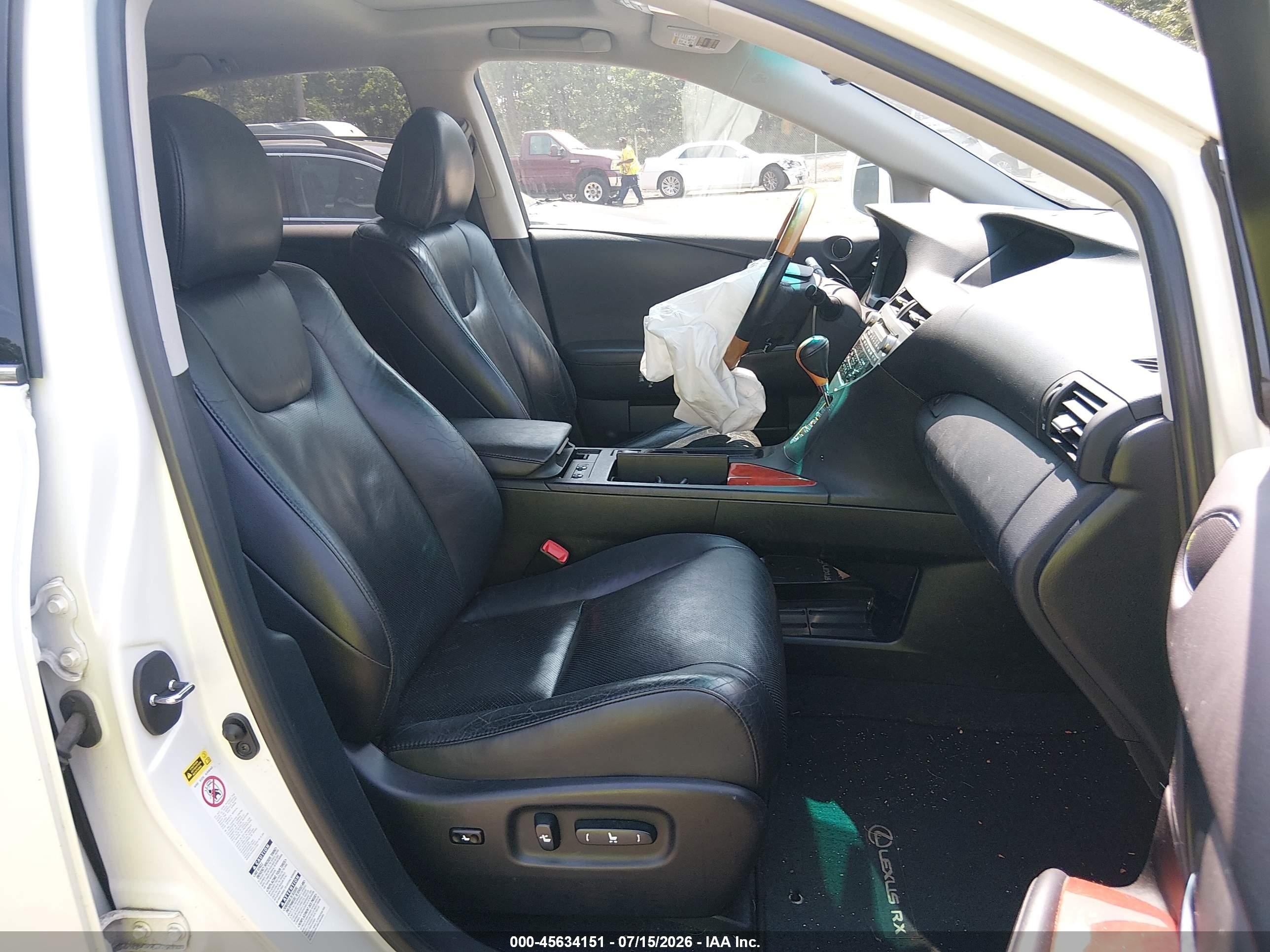 2012 Lexus Rx 350   White vin: 2T2BK1BA5CC142624
