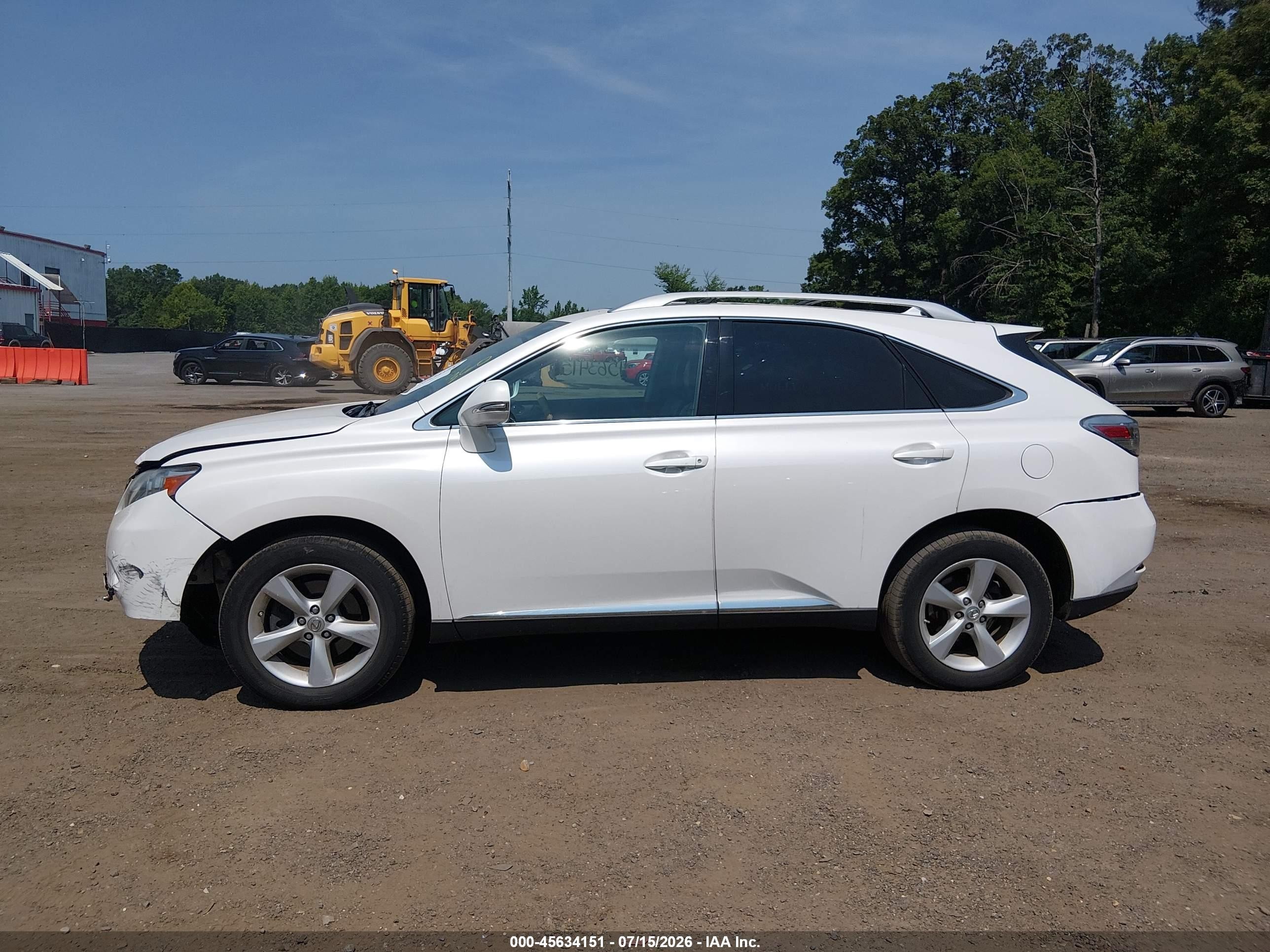 2012 Lexus Rx 350   White vin: 2T2BK1BA5CC142624