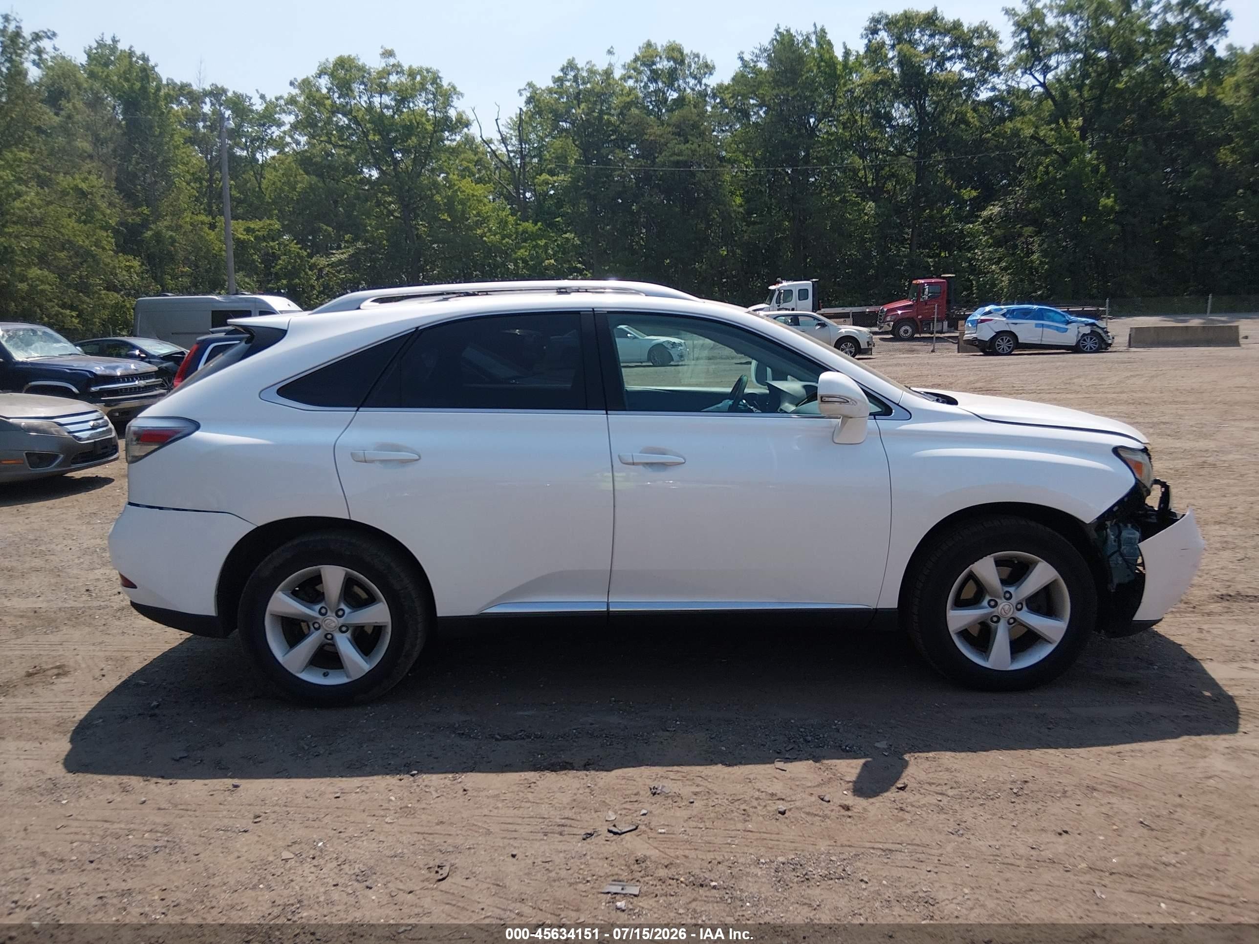 2012 Lexus Rx 350   White vin: 2T2BK1BA5CC142624