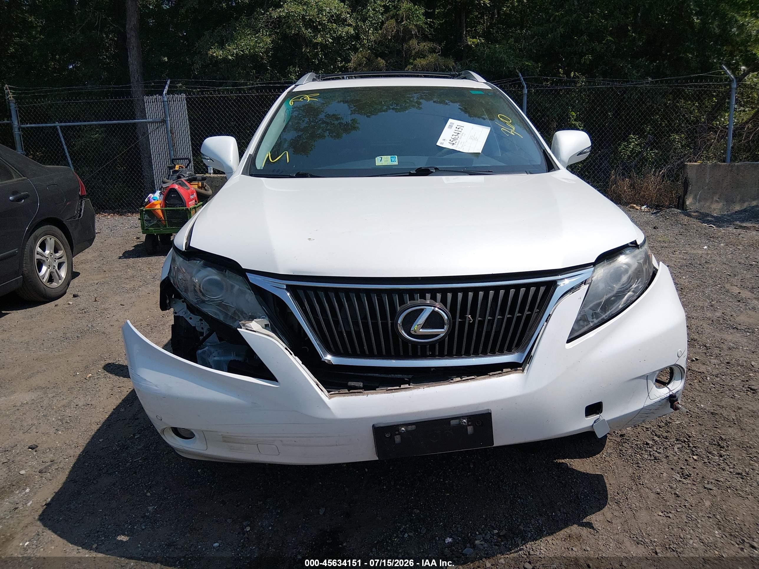 2012 Lexus Rx 350   White vin: 2T2BK1BA5CC142624