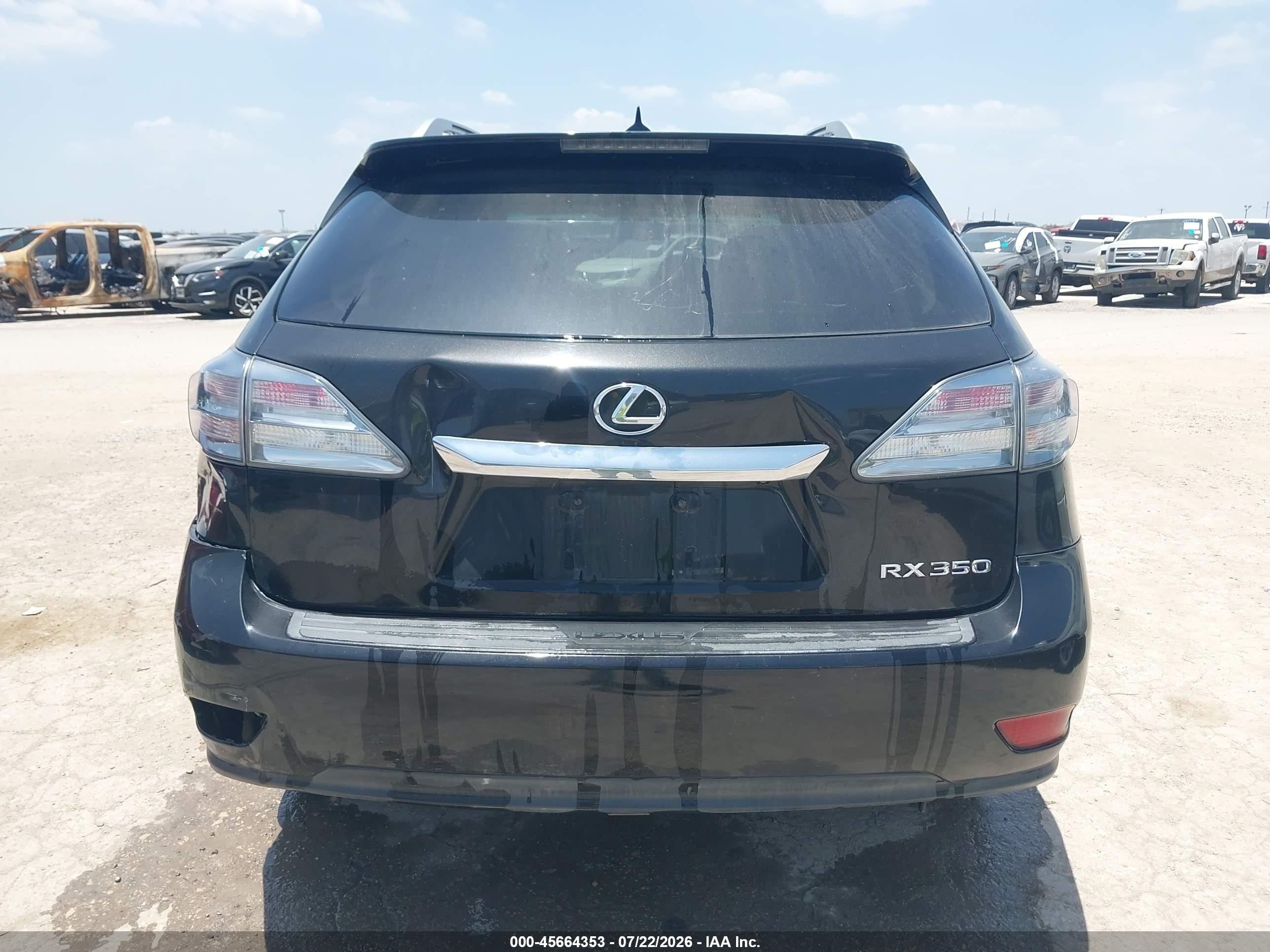 2012 Lexus Rx 350   Black vin: 2T2BK1BA5CC143269