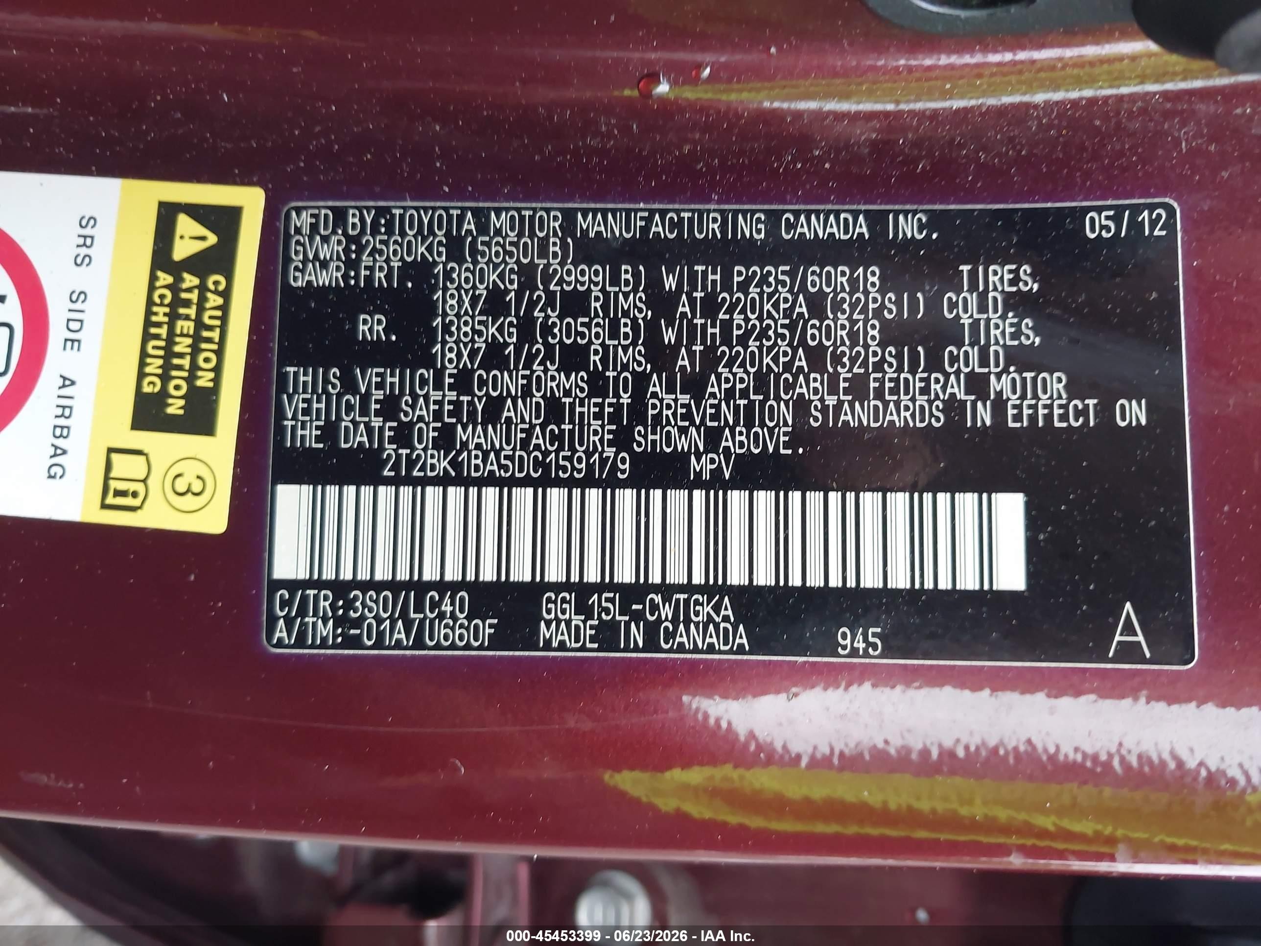 2013 Lexus Rx 350   Burgundy vin: 2T2BK1BA5DC159179