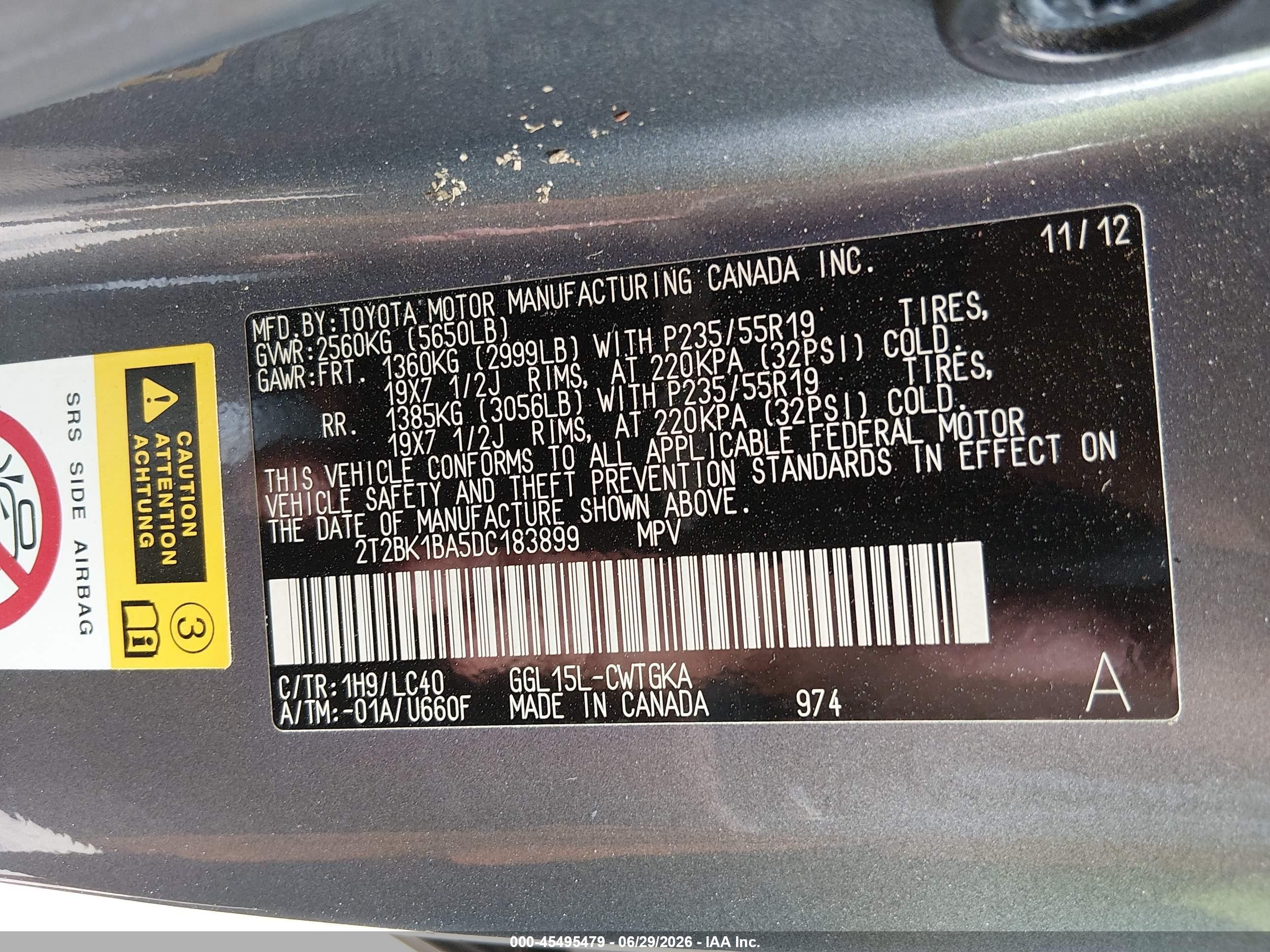 2013 Lexus Rx 350 Серебряный vin: 2T2BK1BA5DC183899