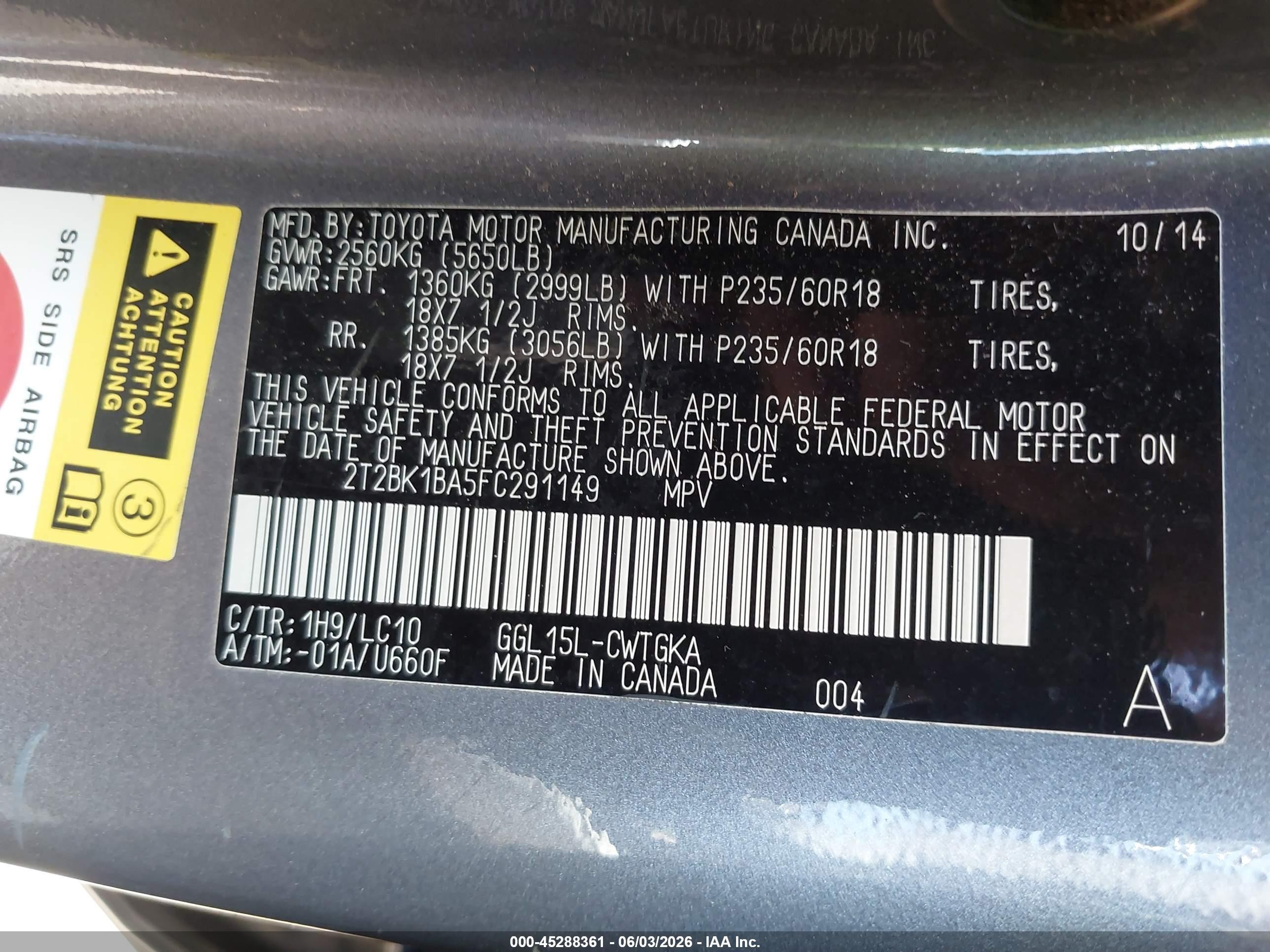2015 Lexus Rx 350 Gray vin: 2T2BK1BA5FC291149