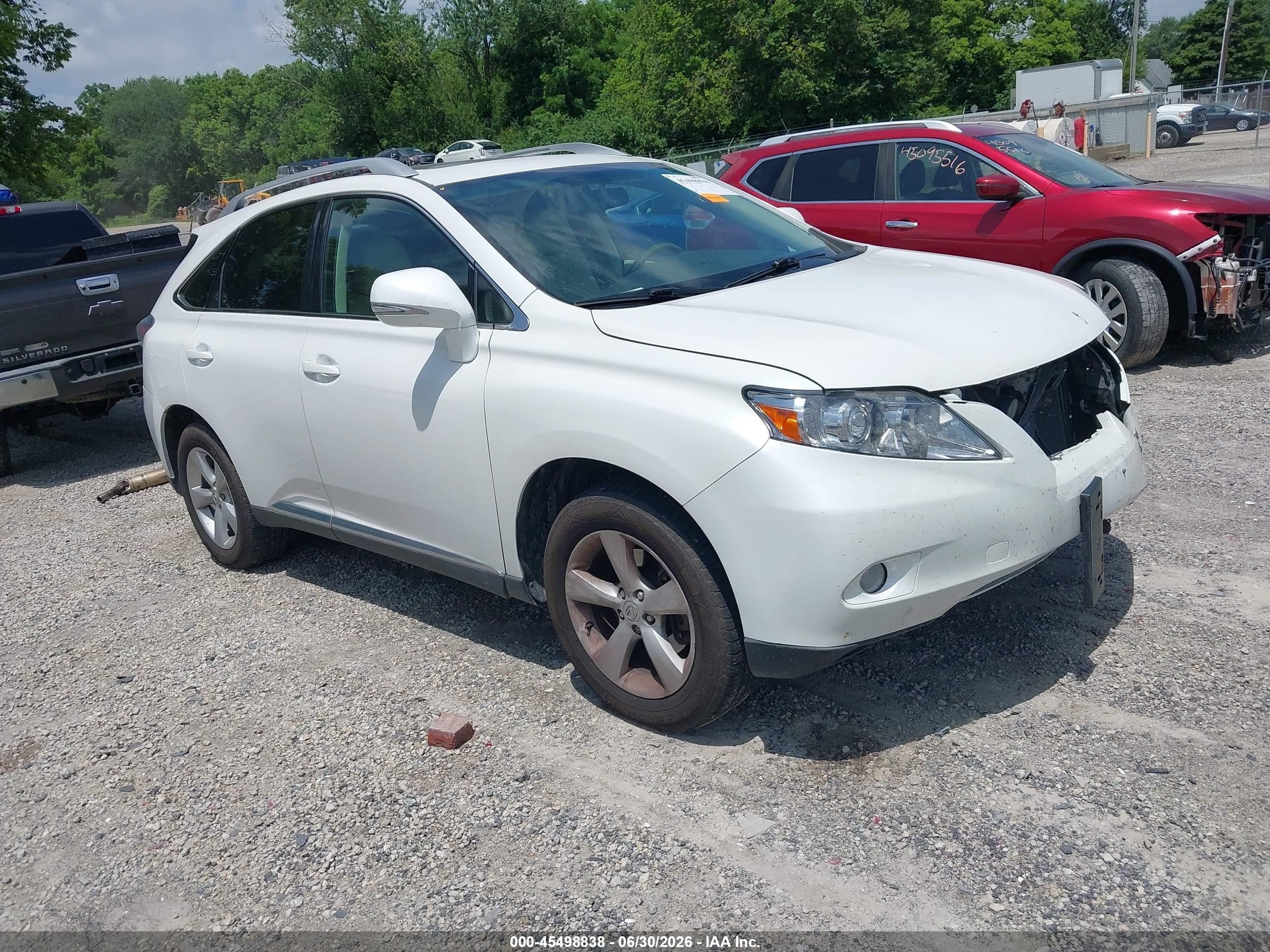 2010 Lexus Rx 350   White vin: 2T2BK1BA6AC006807