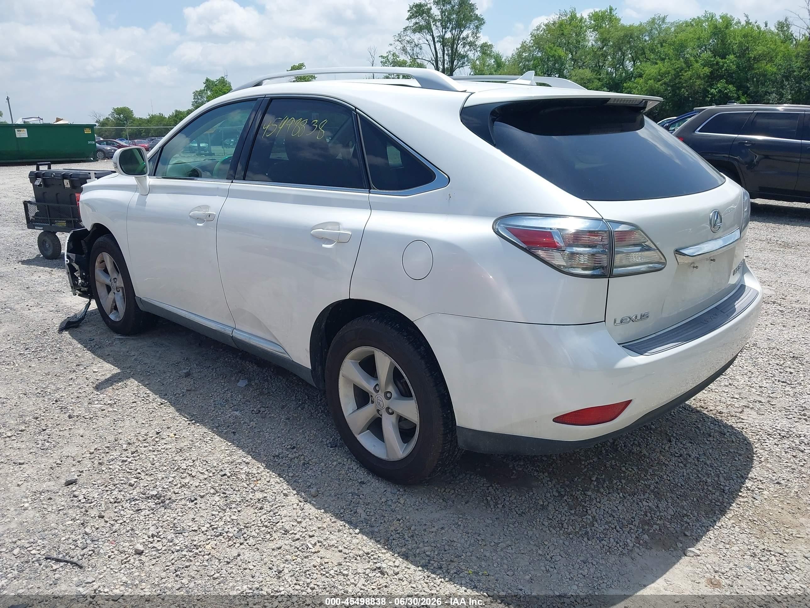 2010 Lexus Rx 350   White vin: 2T2BK1BA6AC006807