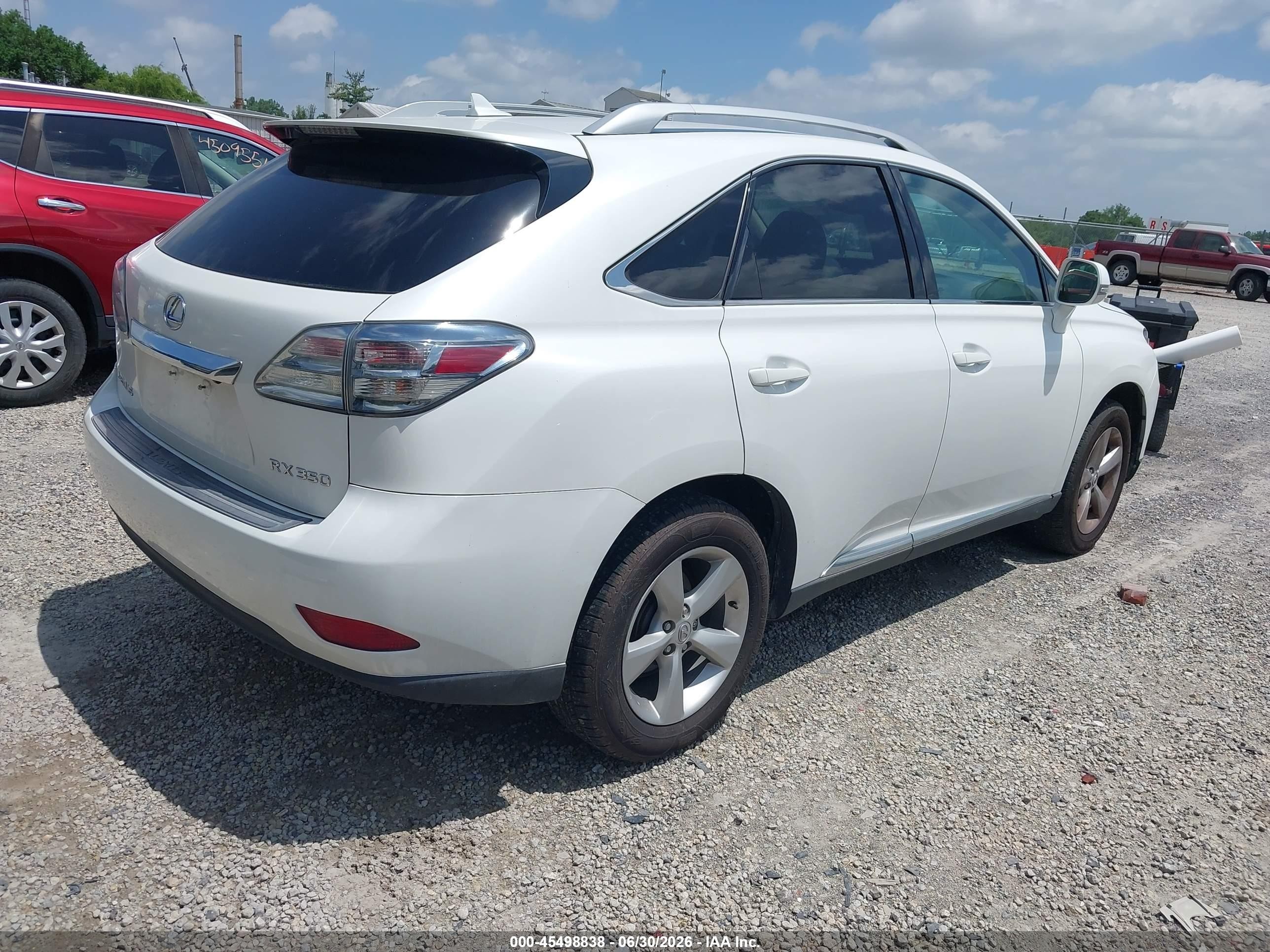 2010 Lexus Rx 350   White vin: 2T2BK1BA6AC006807