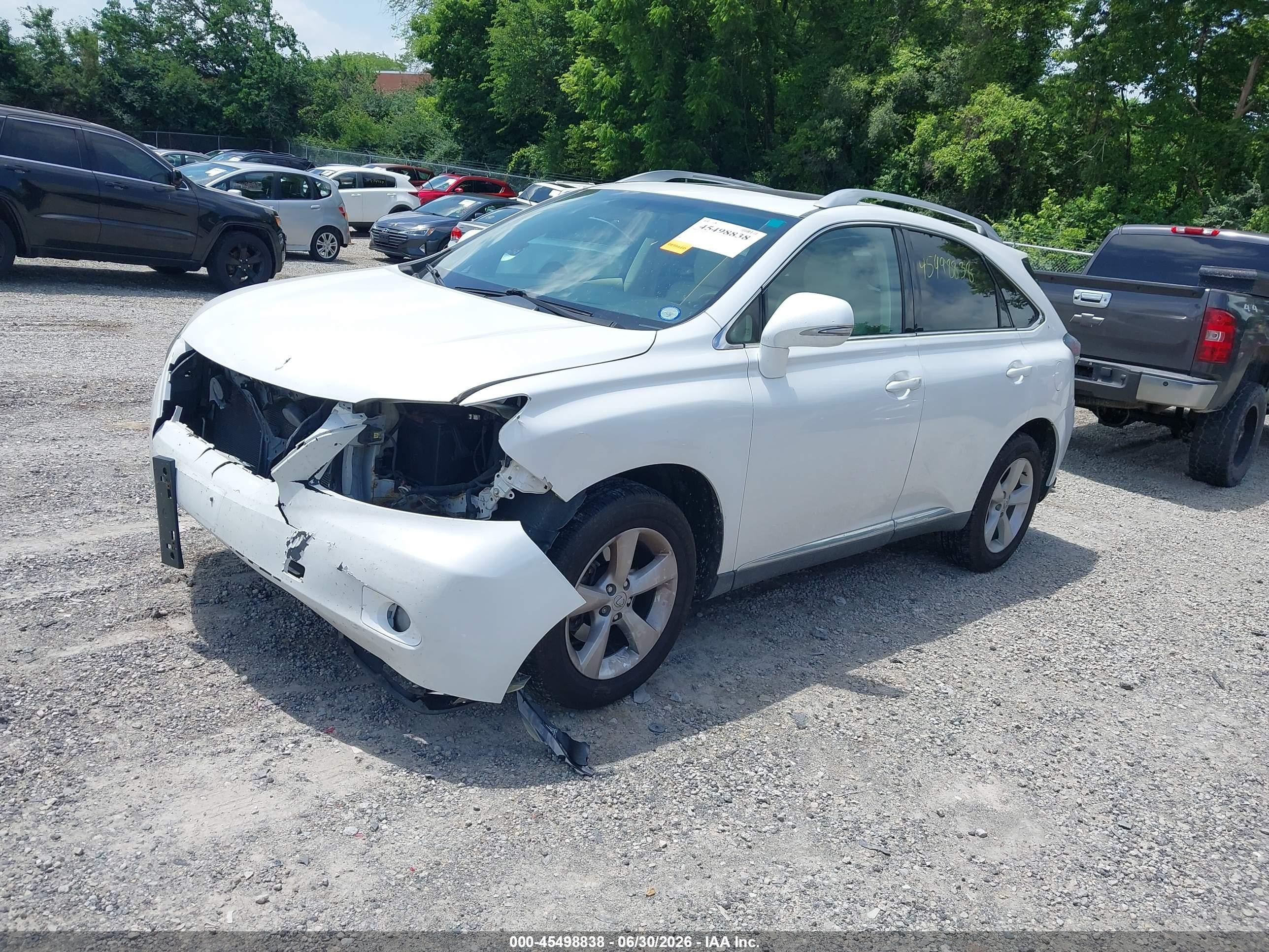 2010 Lexus Rx 350   White vin: 2T2BK1BA6AC006807