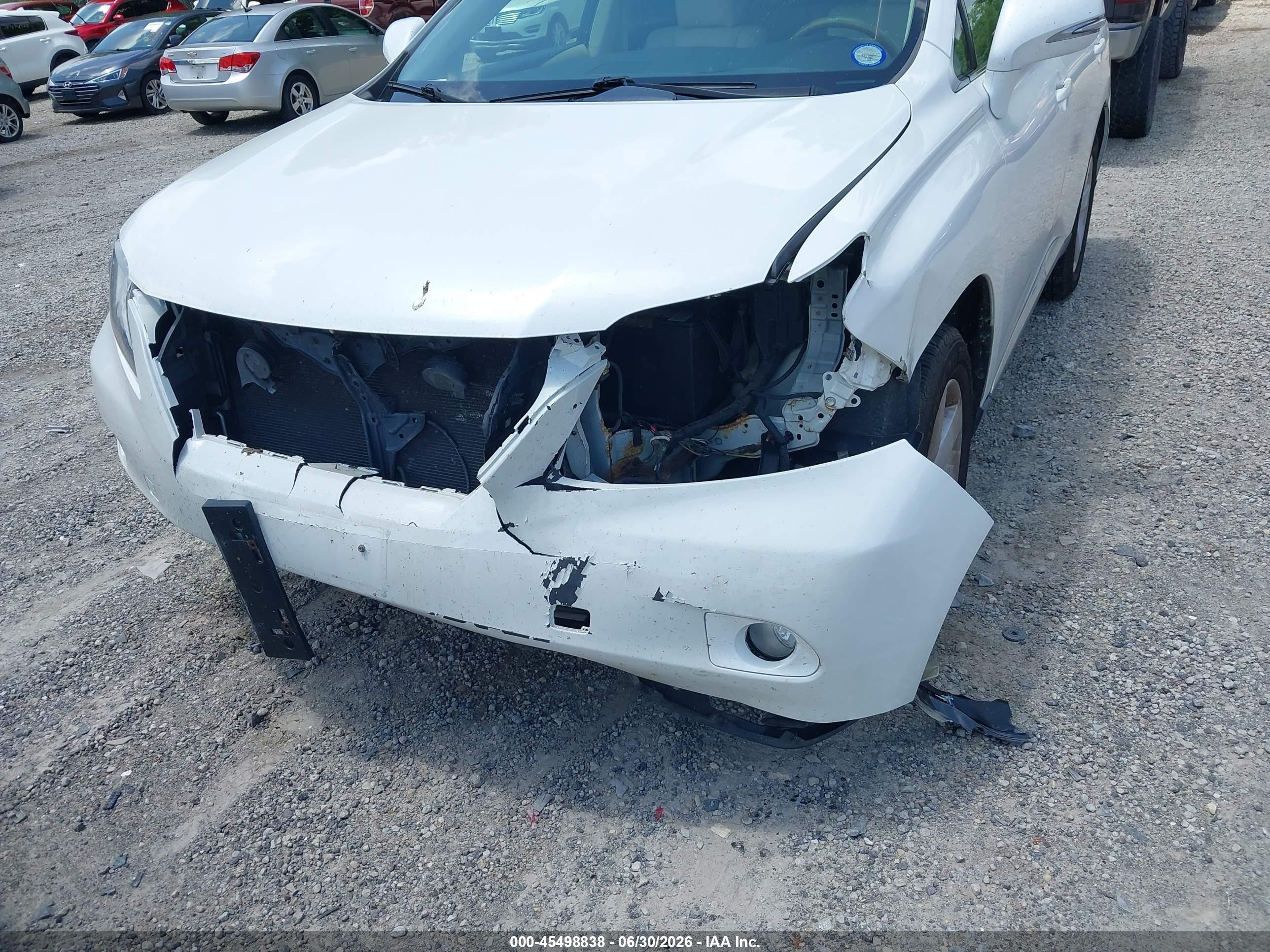 2010 Lexus Rx 350   White vin: 2T2BK1BA6AC006807
