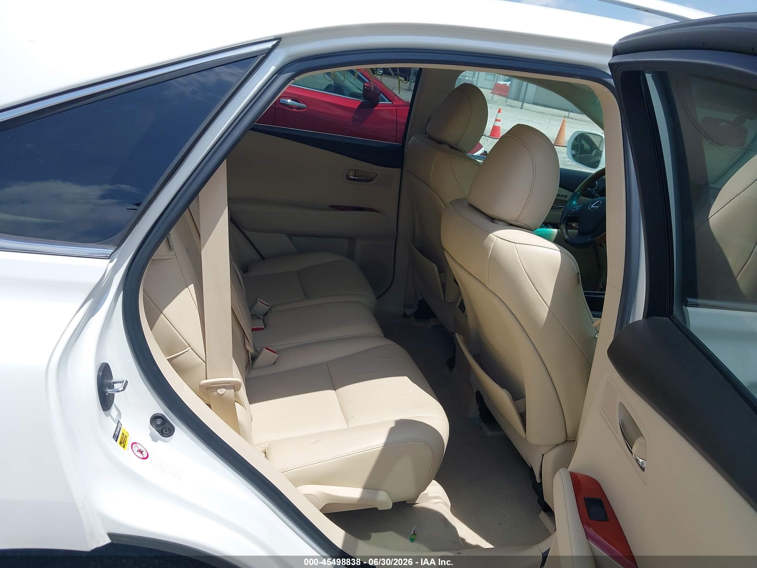 2010 Lexus Rx 350   White vin: 2T2BK1BA6AC006807