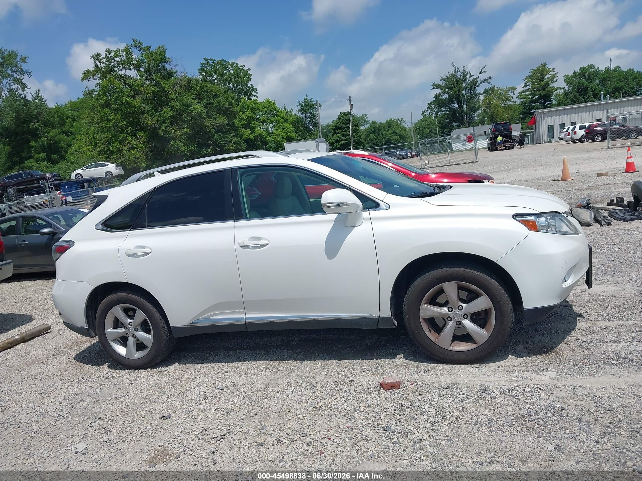 2010 Lexus Rx 350   White vin: 2T2BK1BA6AC006807