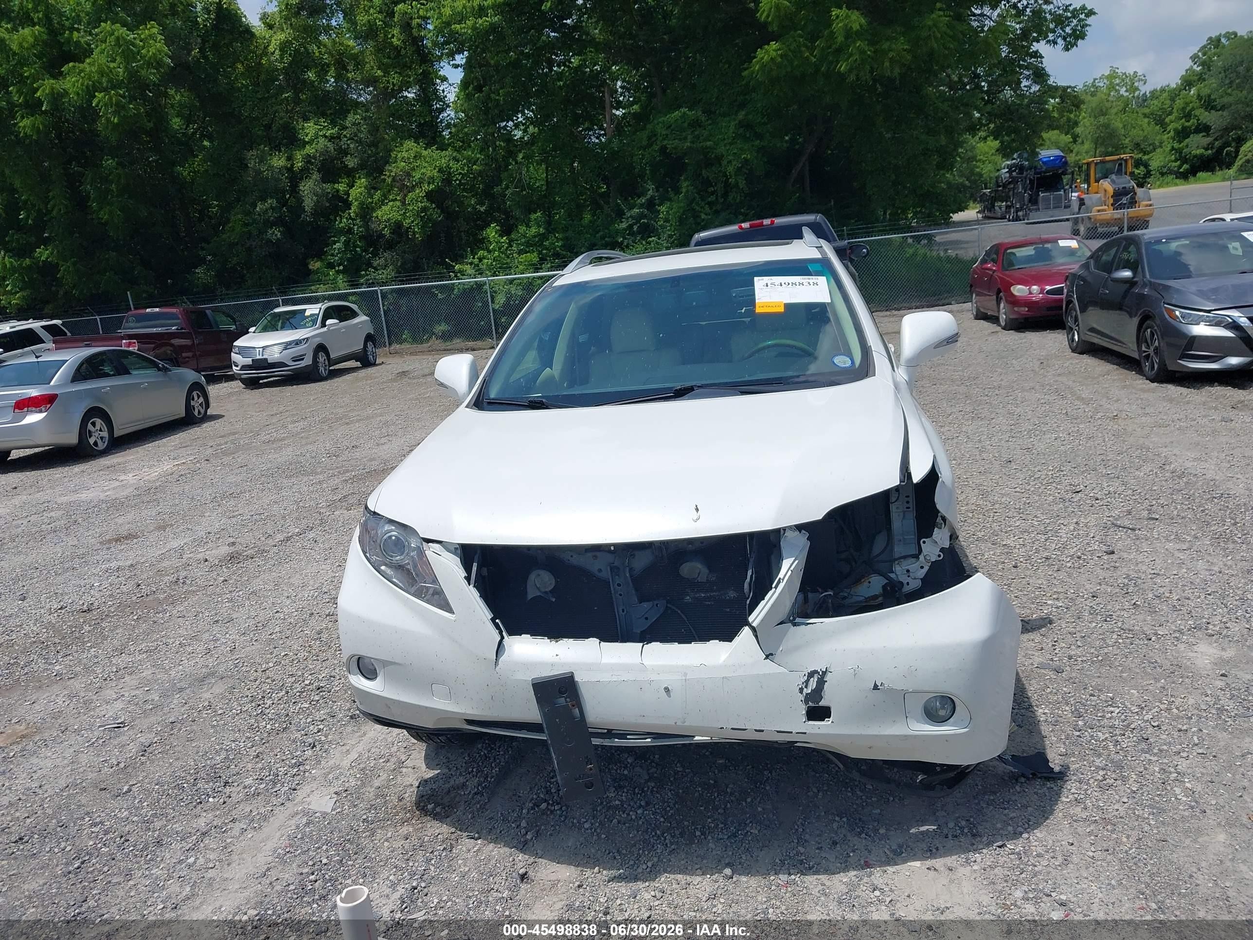 2010 Lexus Rx 350   White vin: 2T2BK1BA6AC006807