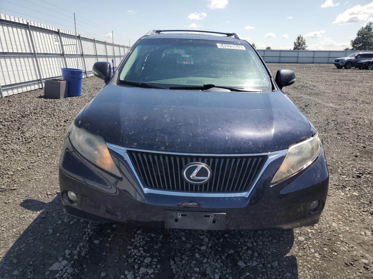 2010 Lexus Rx 350 Blue vin: 2T2BK1BA6AC025485 Damage: Left Head Lamp, Faded, Repair Required