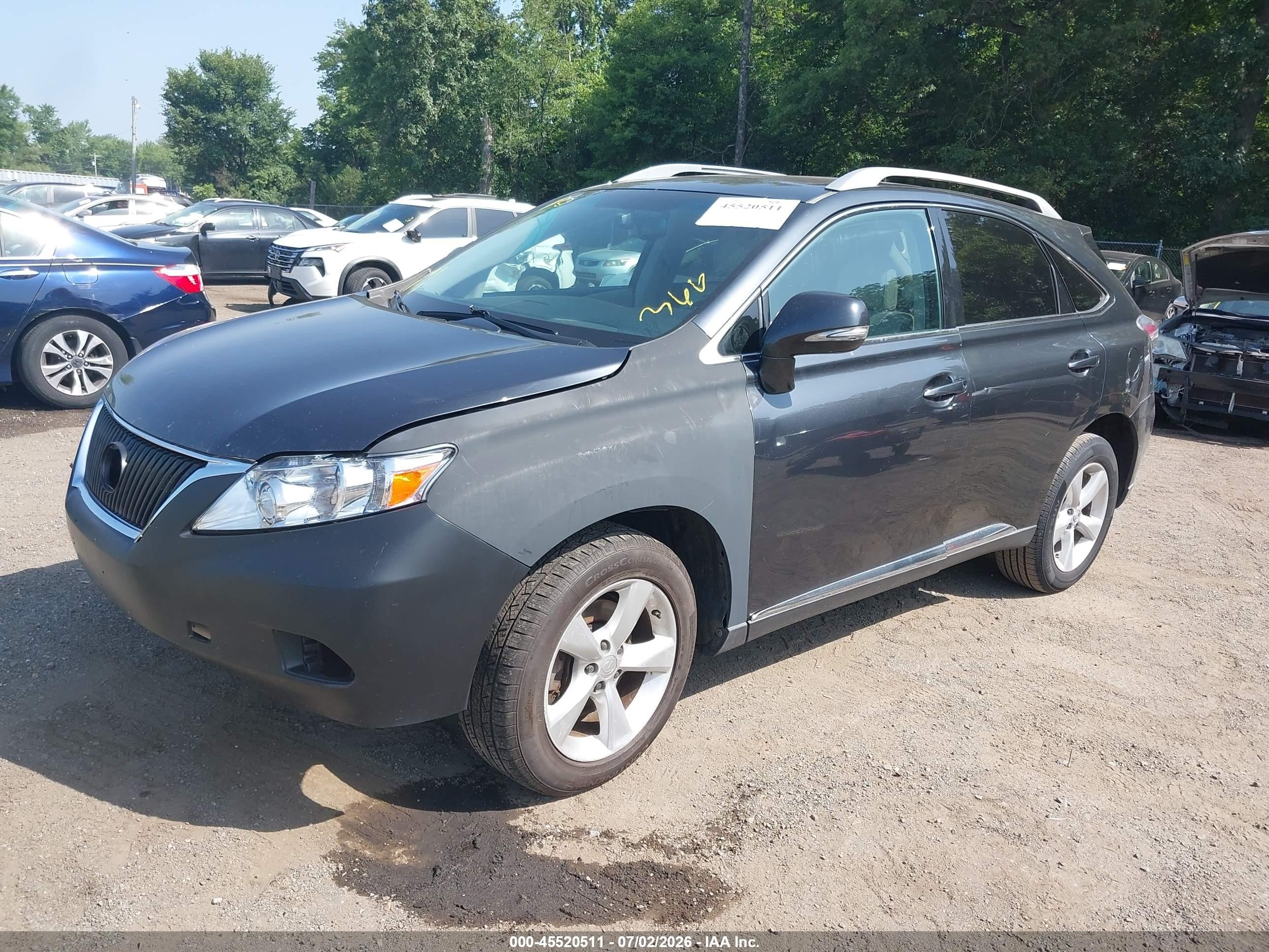 2010 Lexus Rx 350   Gray vin: 2T2BK1BA6AC028287