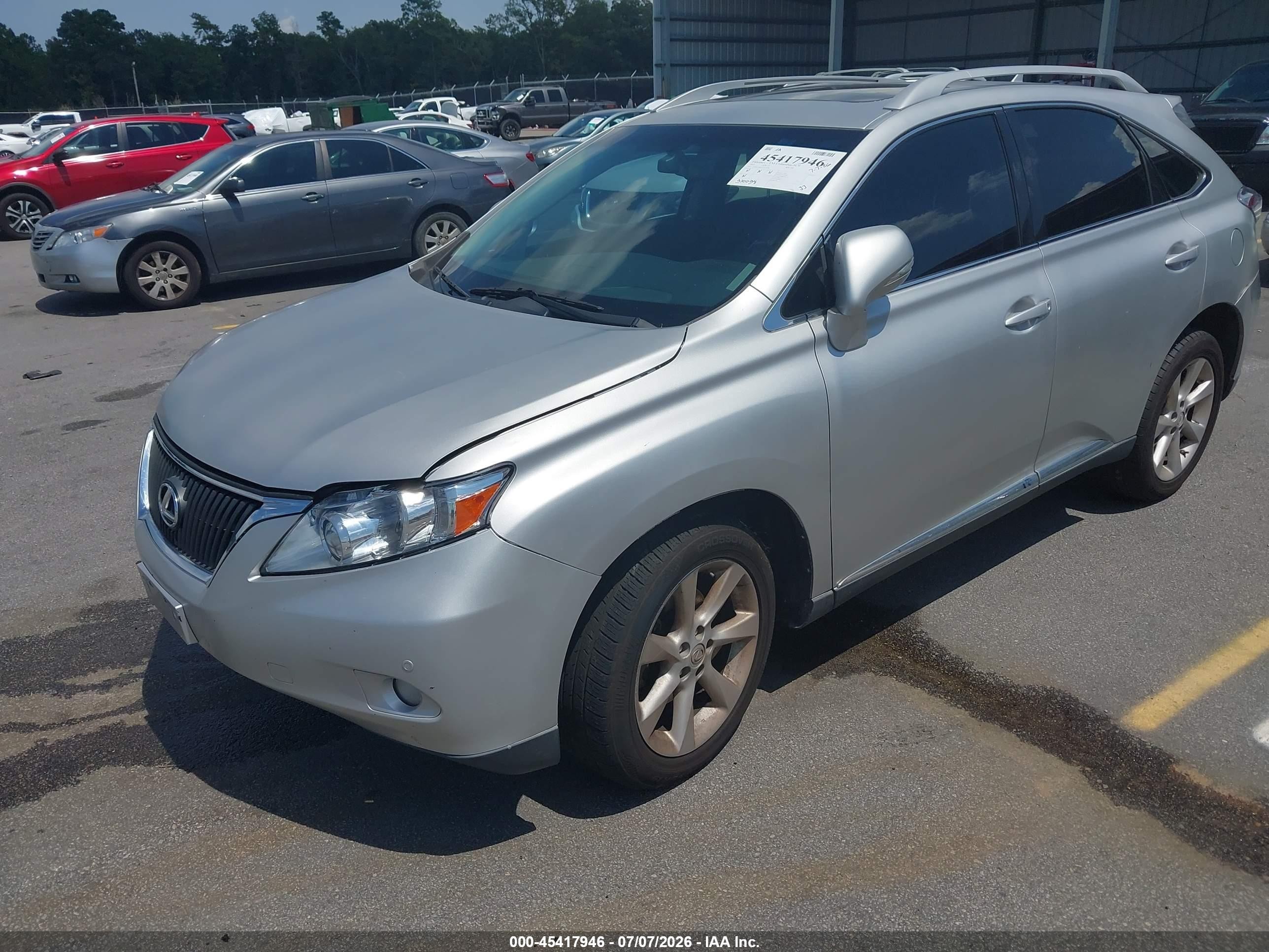 2010 Lexus Rx 350   Серебряный vin: 2T2BK1BA6AC051200