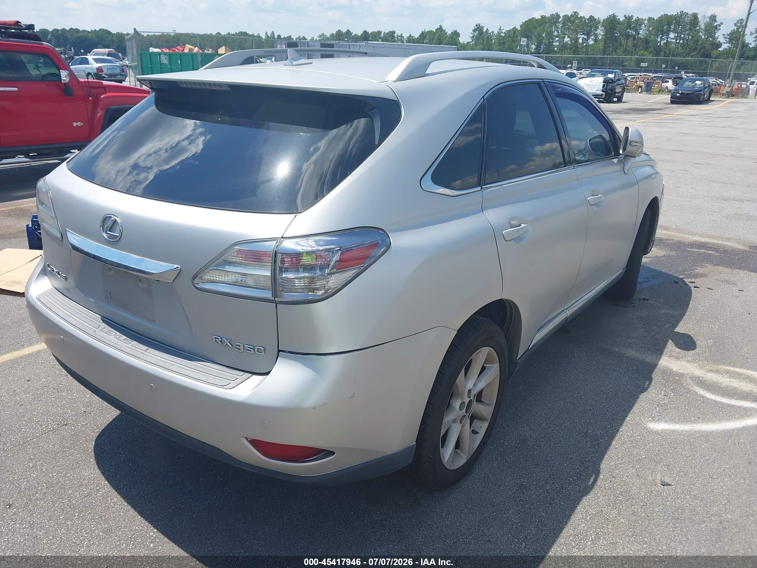 2010 Lexus Rx 350   Серебряный vin: 2T2BK1BA6AC051200