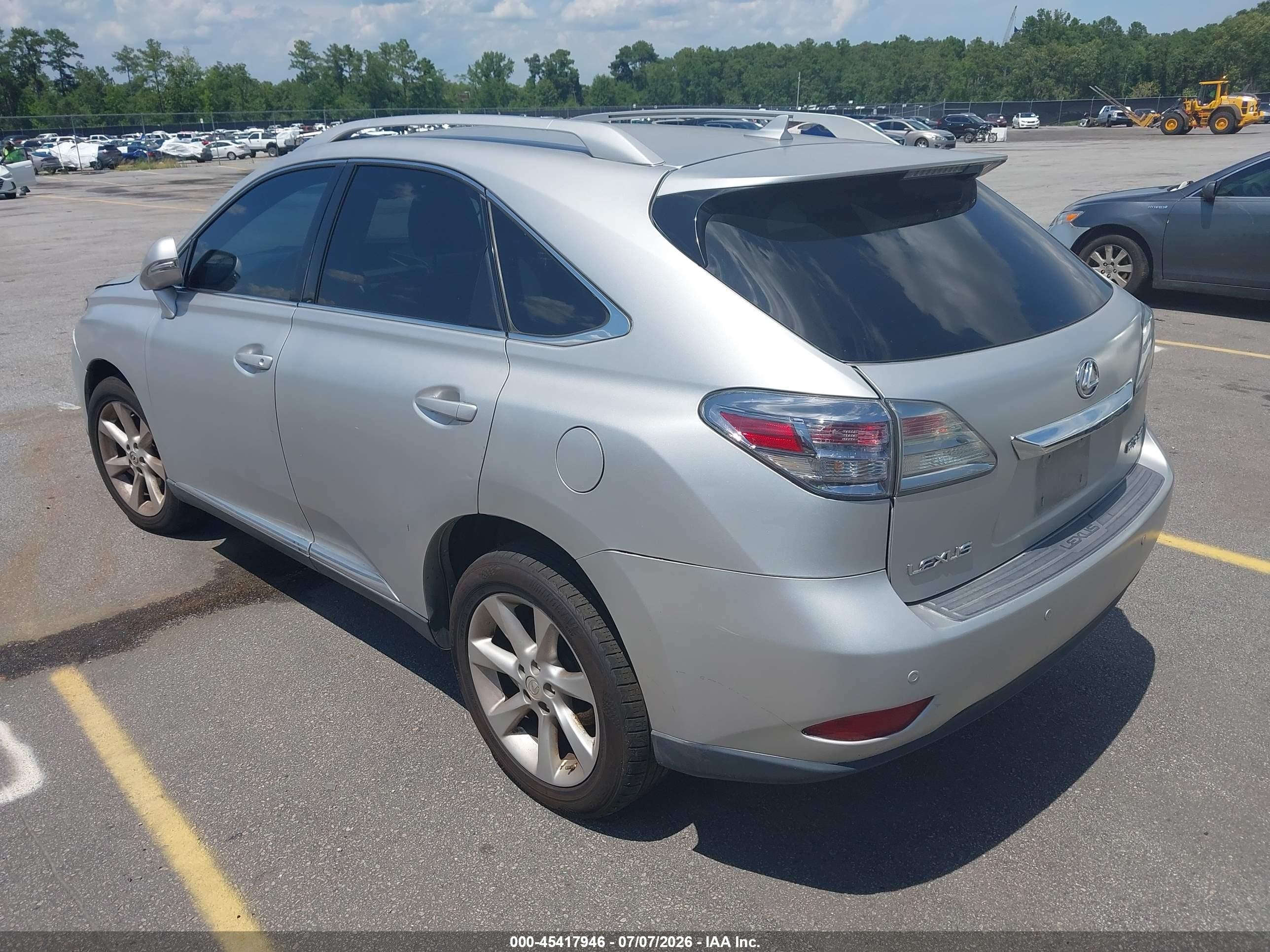 2010 Lexus Rx 350   Серебряный vin: 2T2BK1BA6AC051200