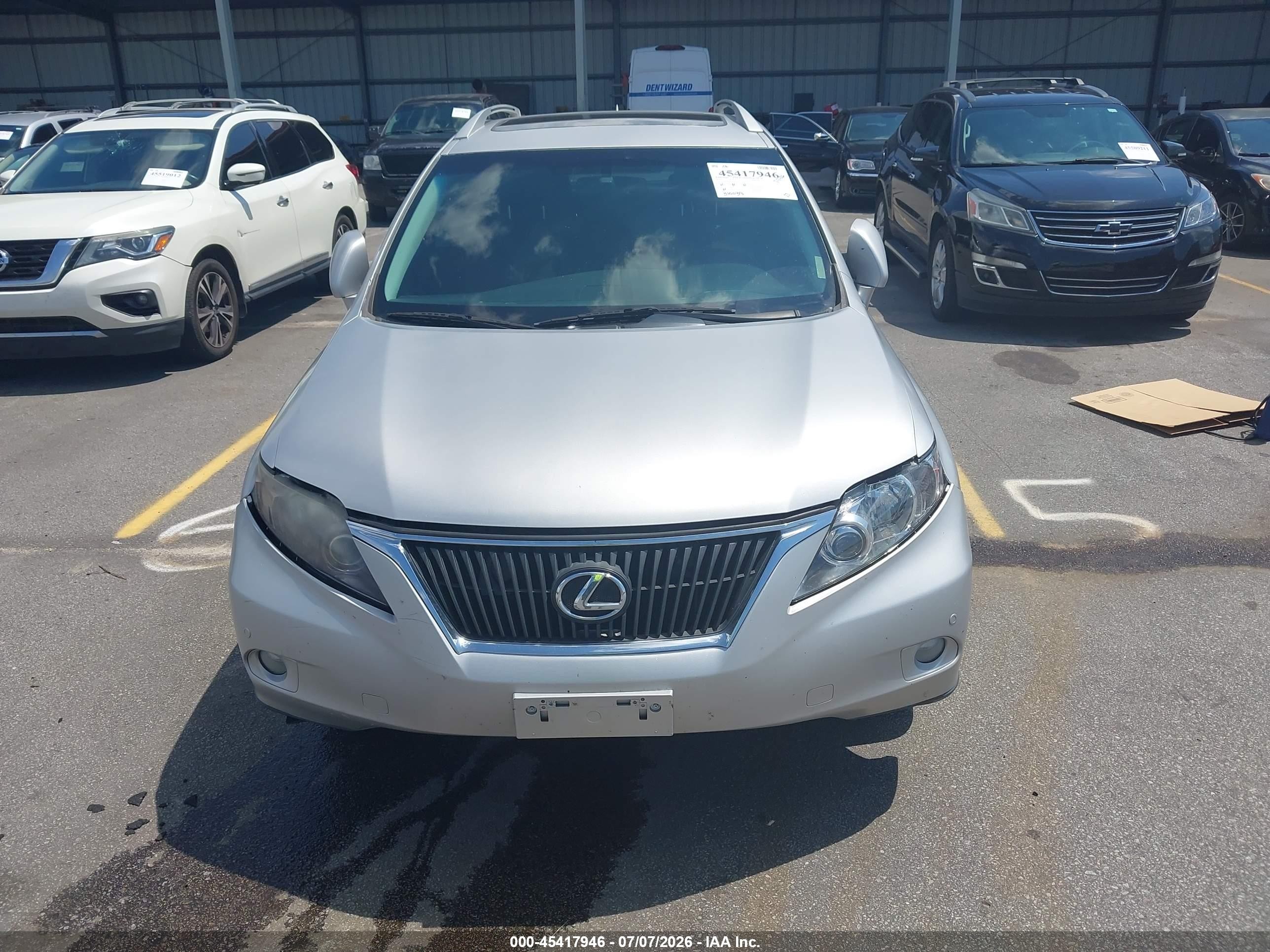 2010 Lexus Rx 350   Серебряный vin: 2T2BK1BA6AC051200