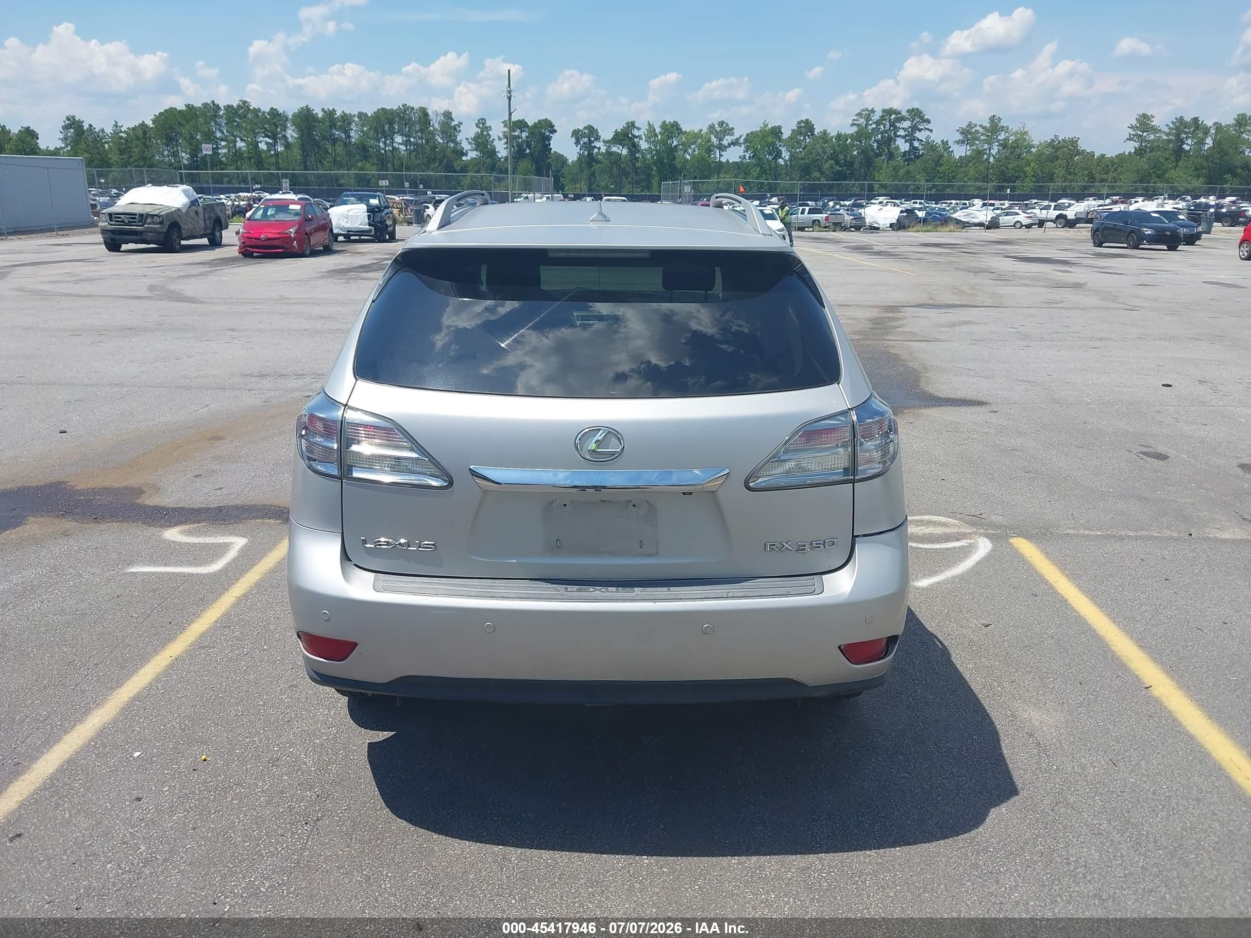 2010 Lexus Rx 350   Серебряный vin: 2T2BK1BA6AC051200
