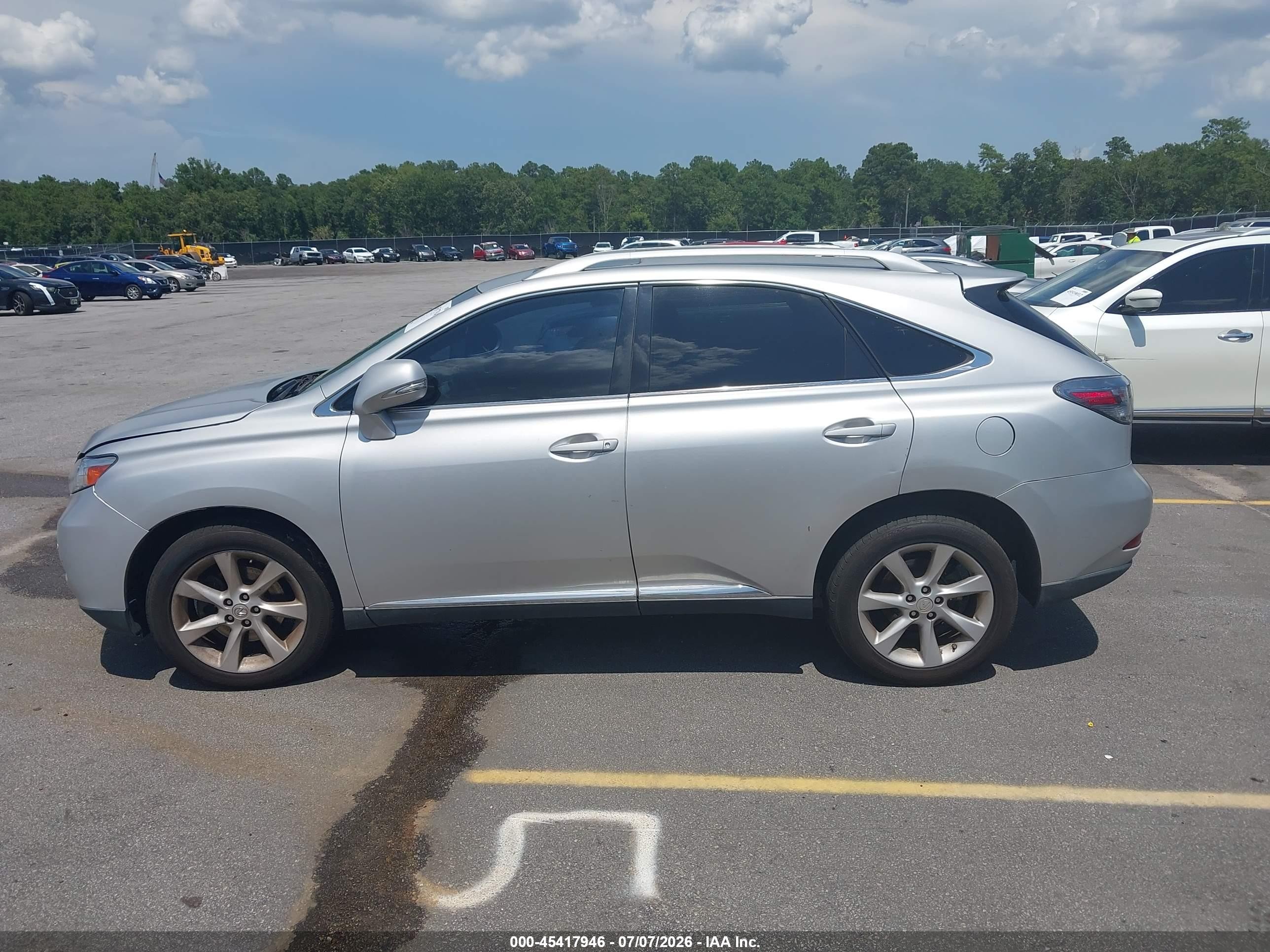 2010 Lexus Rx 350   Серебряный vin: 2T2BK1BA6AC051200