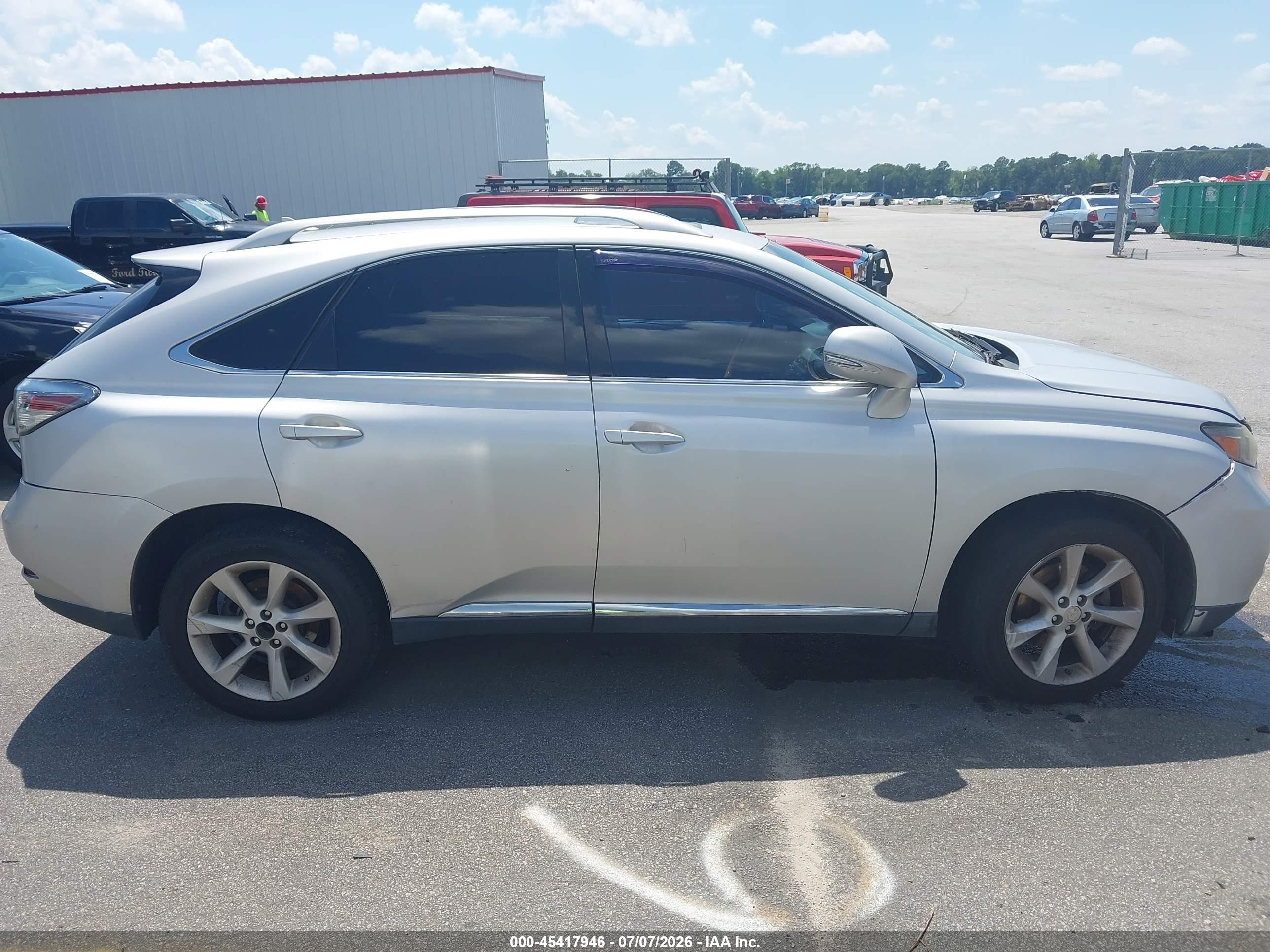 2010 Lexus Rx 350   Серебряный vin: 2T2BK1BA6AC051200