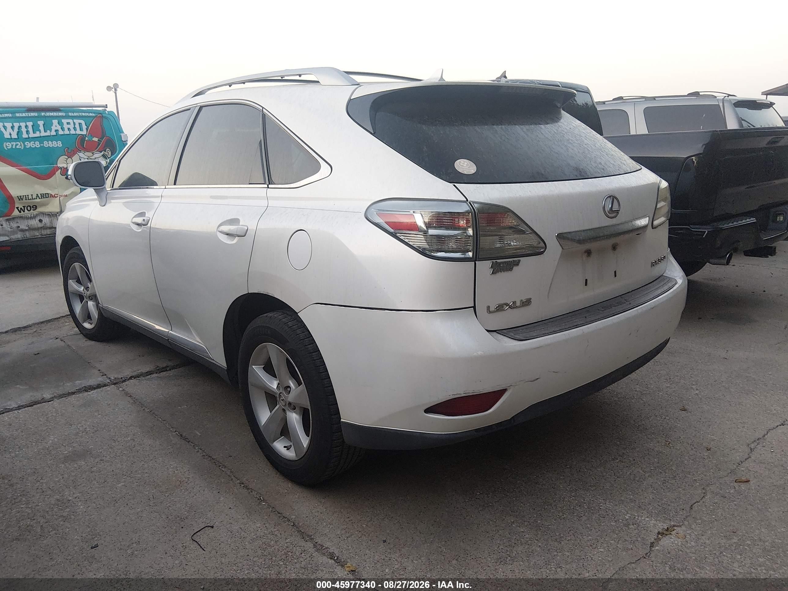 2010 Lexus Rx 350   White vin: 2T2BK1BA6AC053321