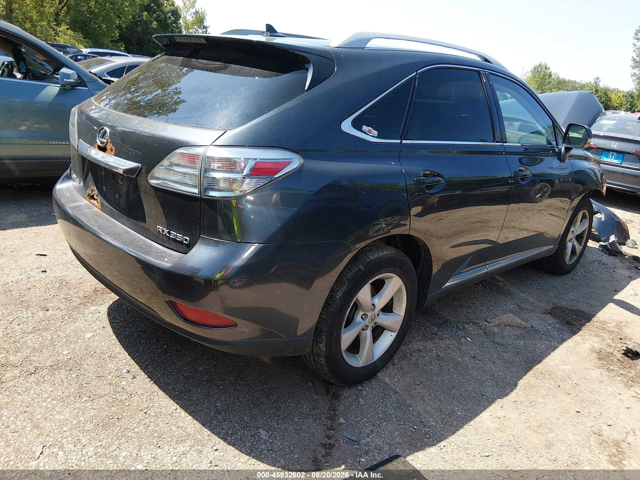 2010 Lexus Rx 350 Серый vin: 2T2BK1BA6AC077831