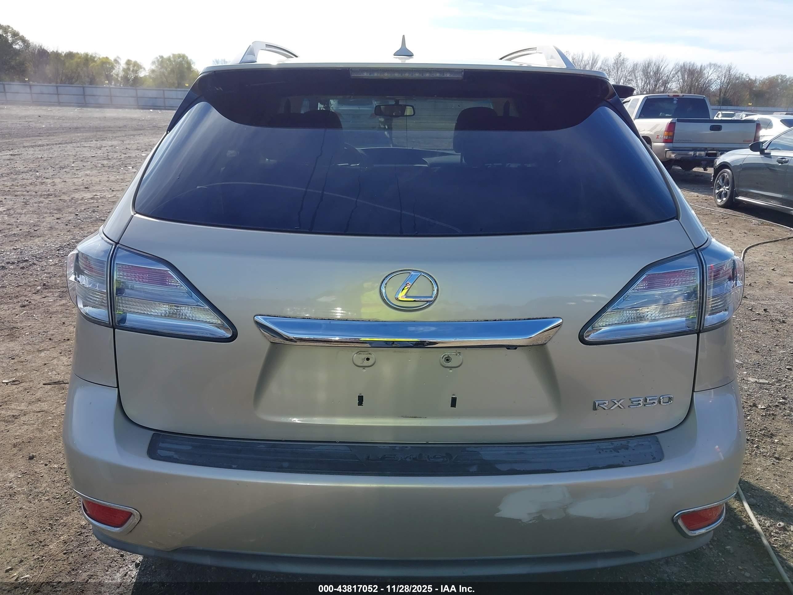 2011 Lexus Rx 350   Золотой vin: 2T2BK1BA6BC111381