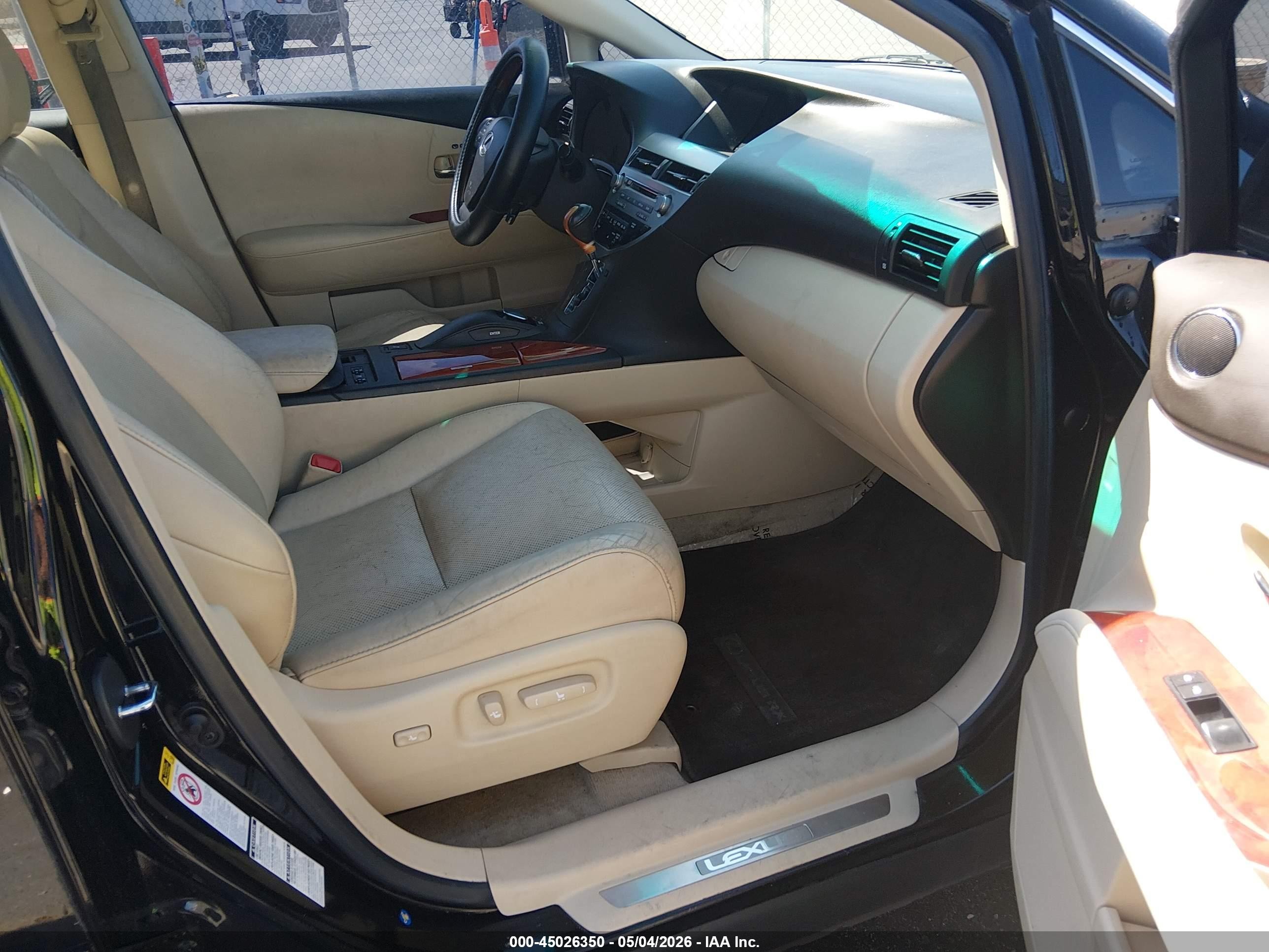 2012 Lexus Rx 350   Black vin: 2T2BK1BA6CC129977