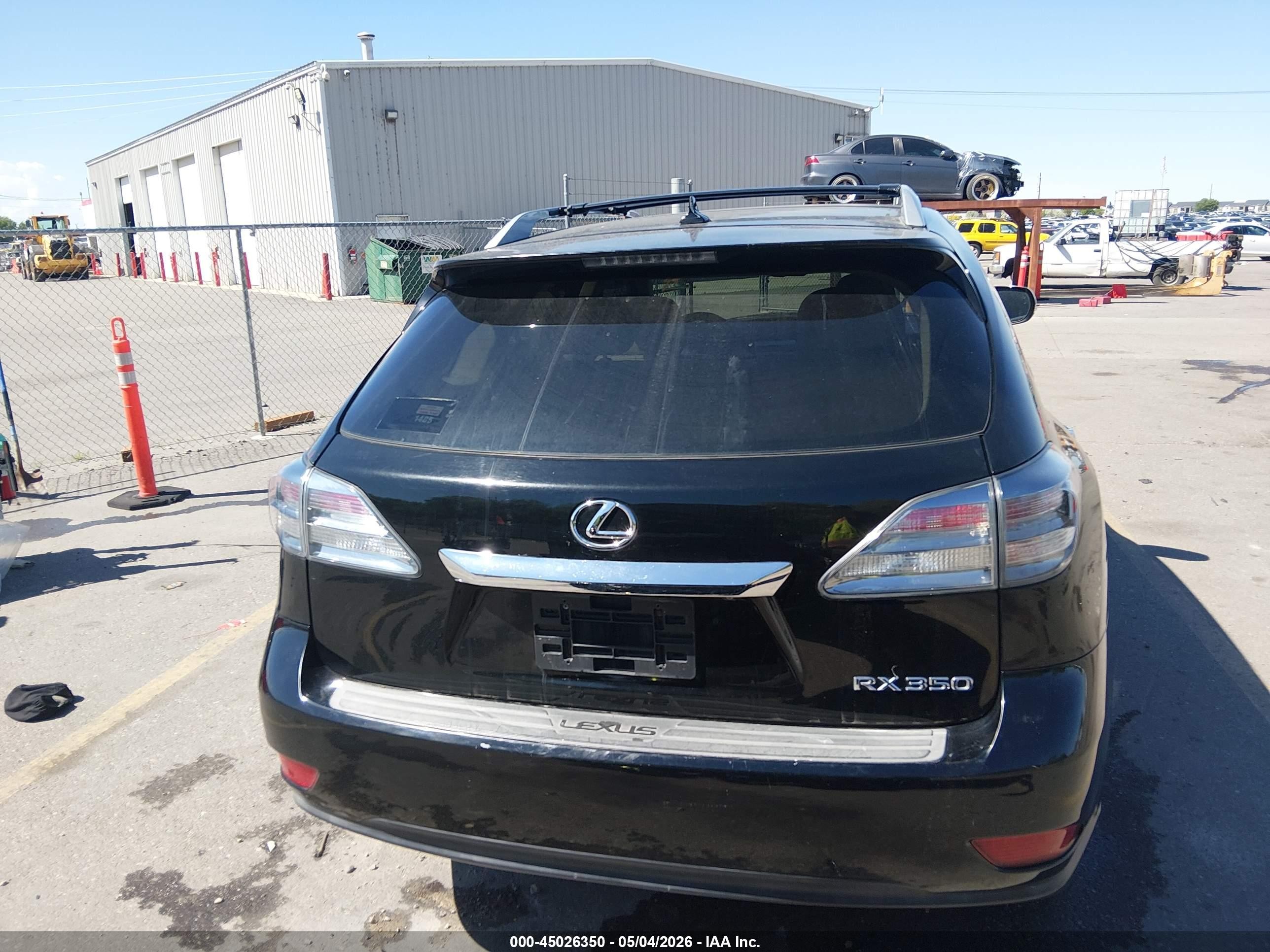 2012 Lexus Rx 350   Black vin: 2T2BK1BA6CC129977