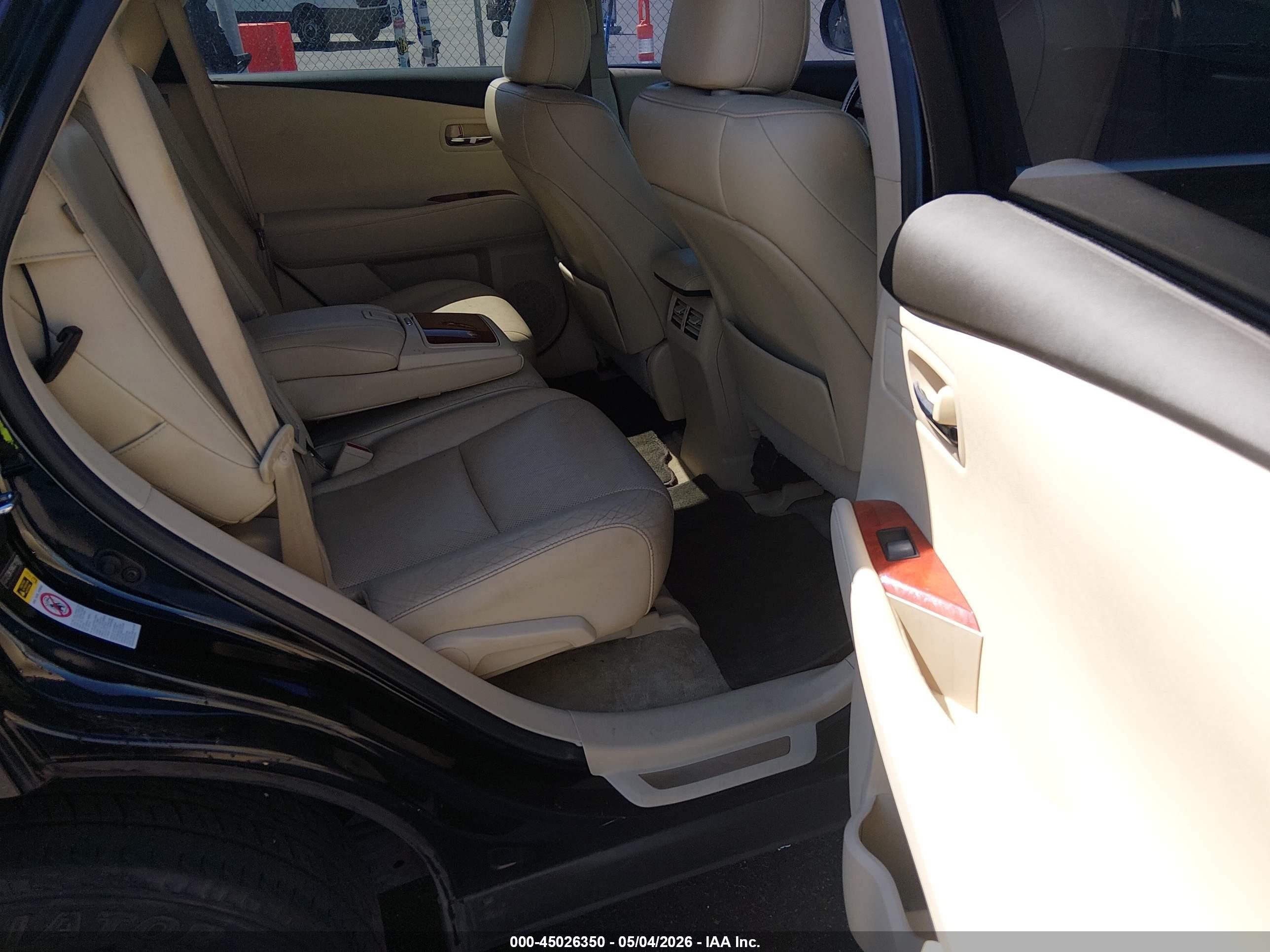 2012 Lexus Rx 350   Black vin: 2T2BK1BA6CC129977