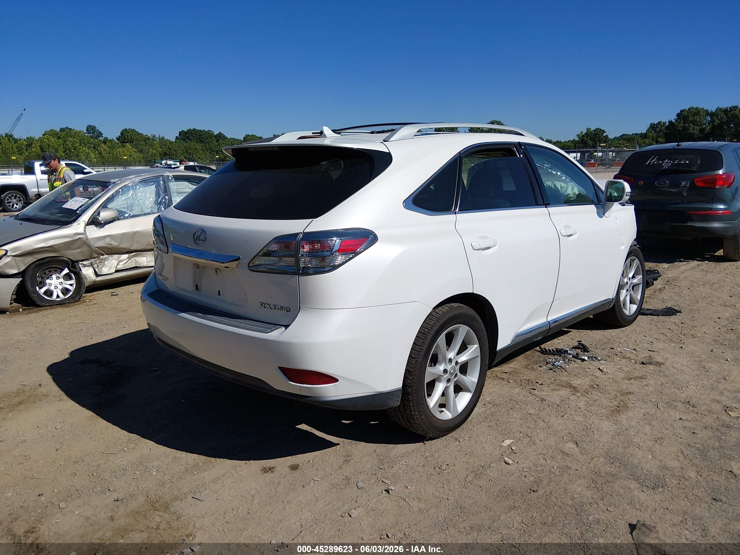 2012 Lexus Rx 350 White vin: 2T2BK1BA6CC136539