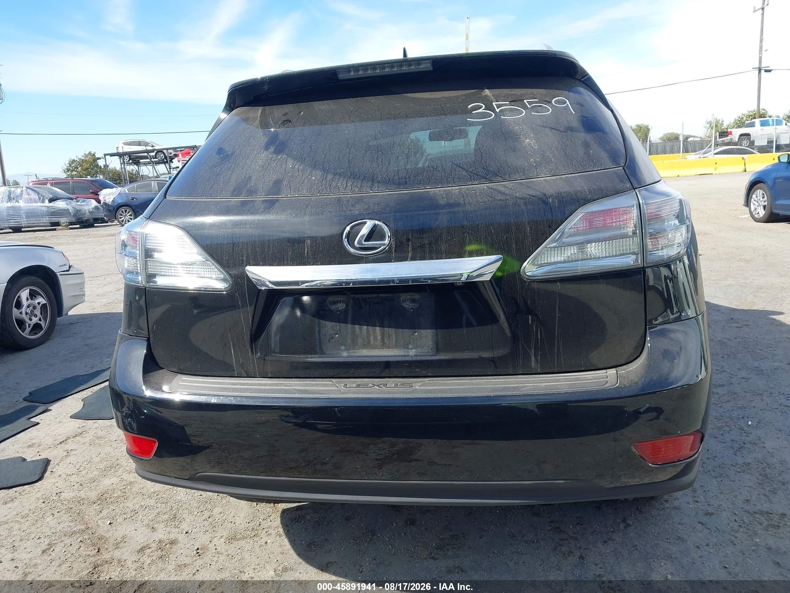 2012 Lexus Rx 350 Black vin: 2T2BK1BA6CC140851
