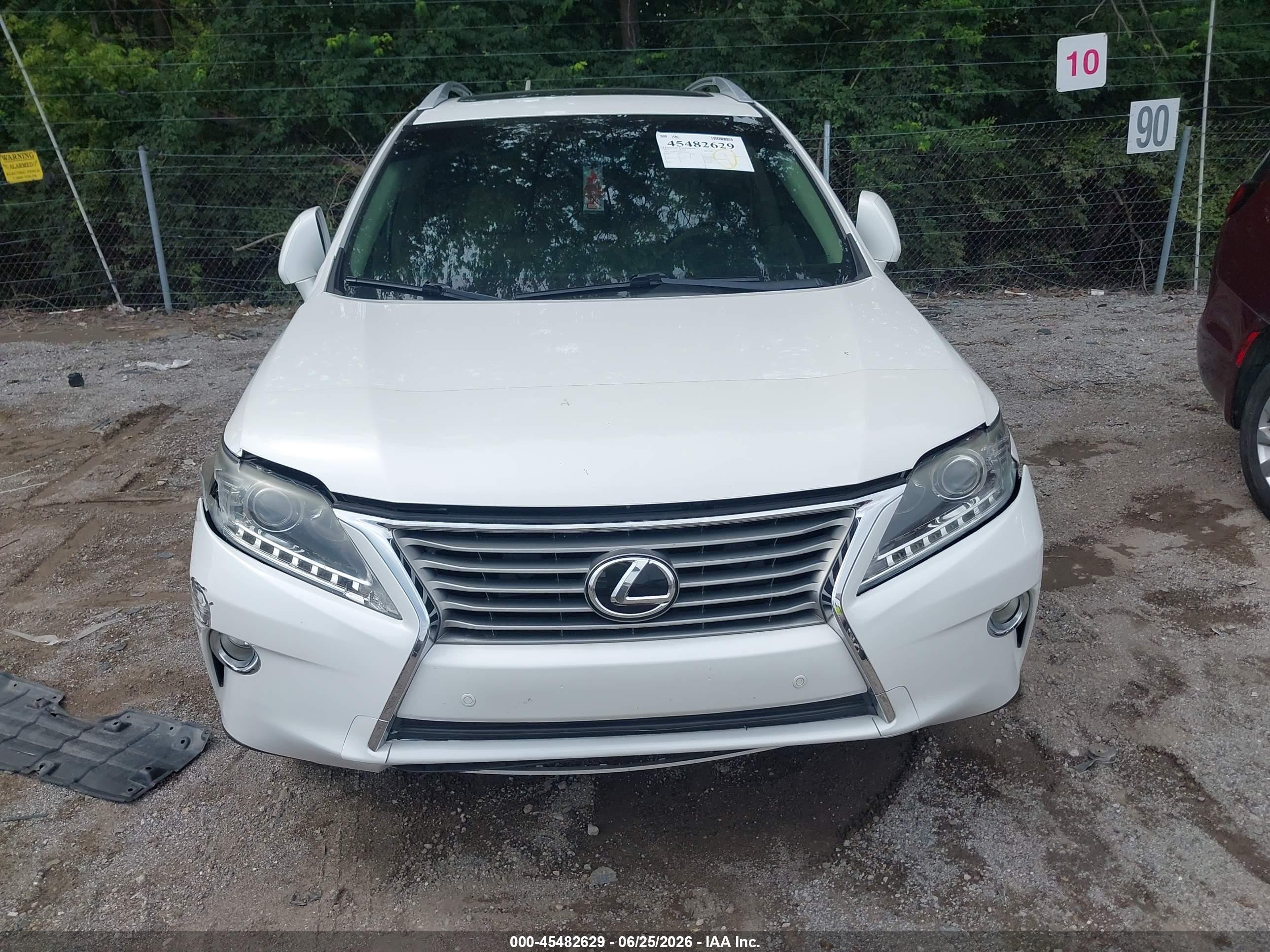2013 Lexus Rx 350   White vin: 2T2BK1BA6DC174189