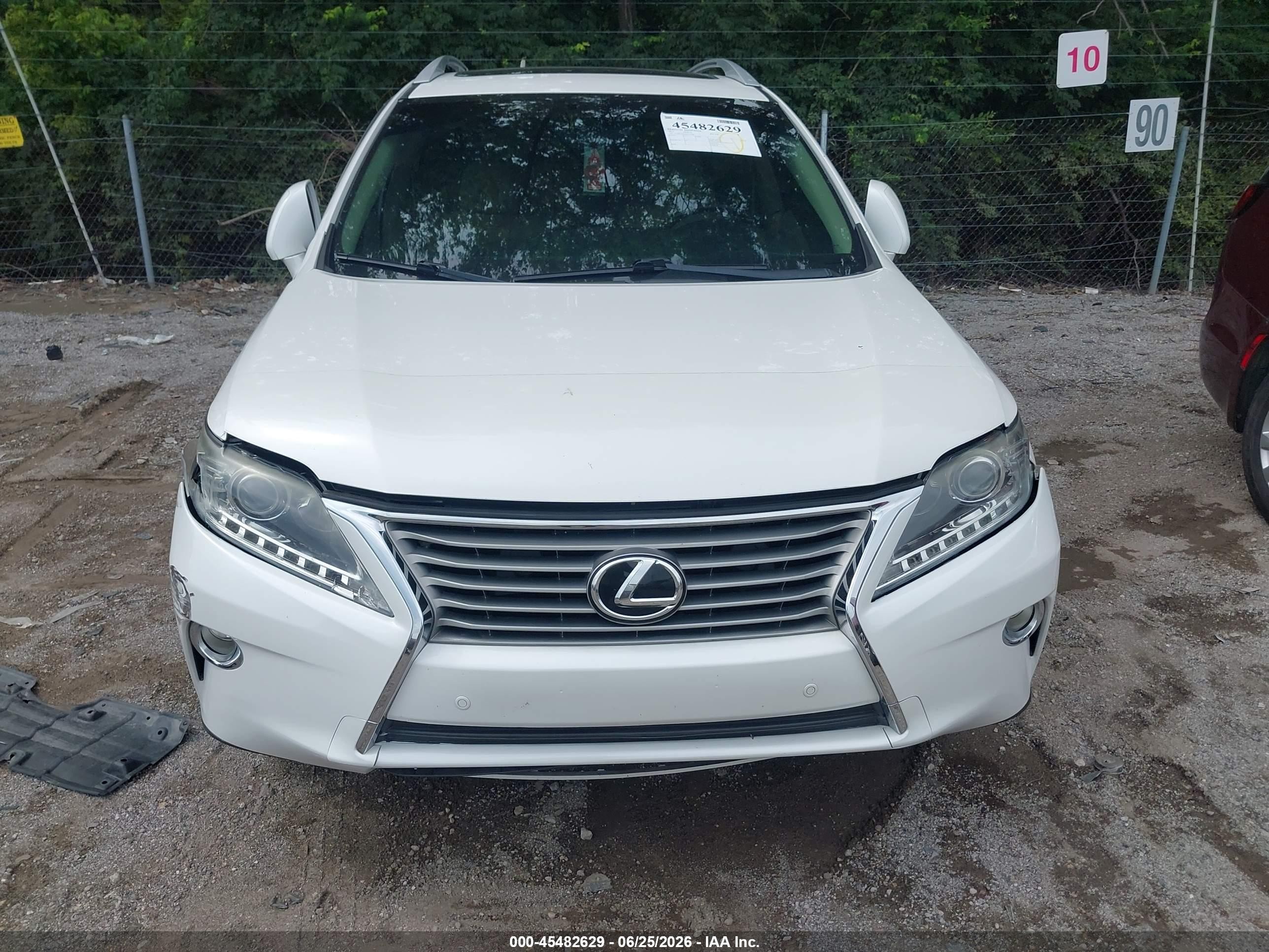 2013 Lexus Rx 350   White vin: 2T2BK1BA6DC174189