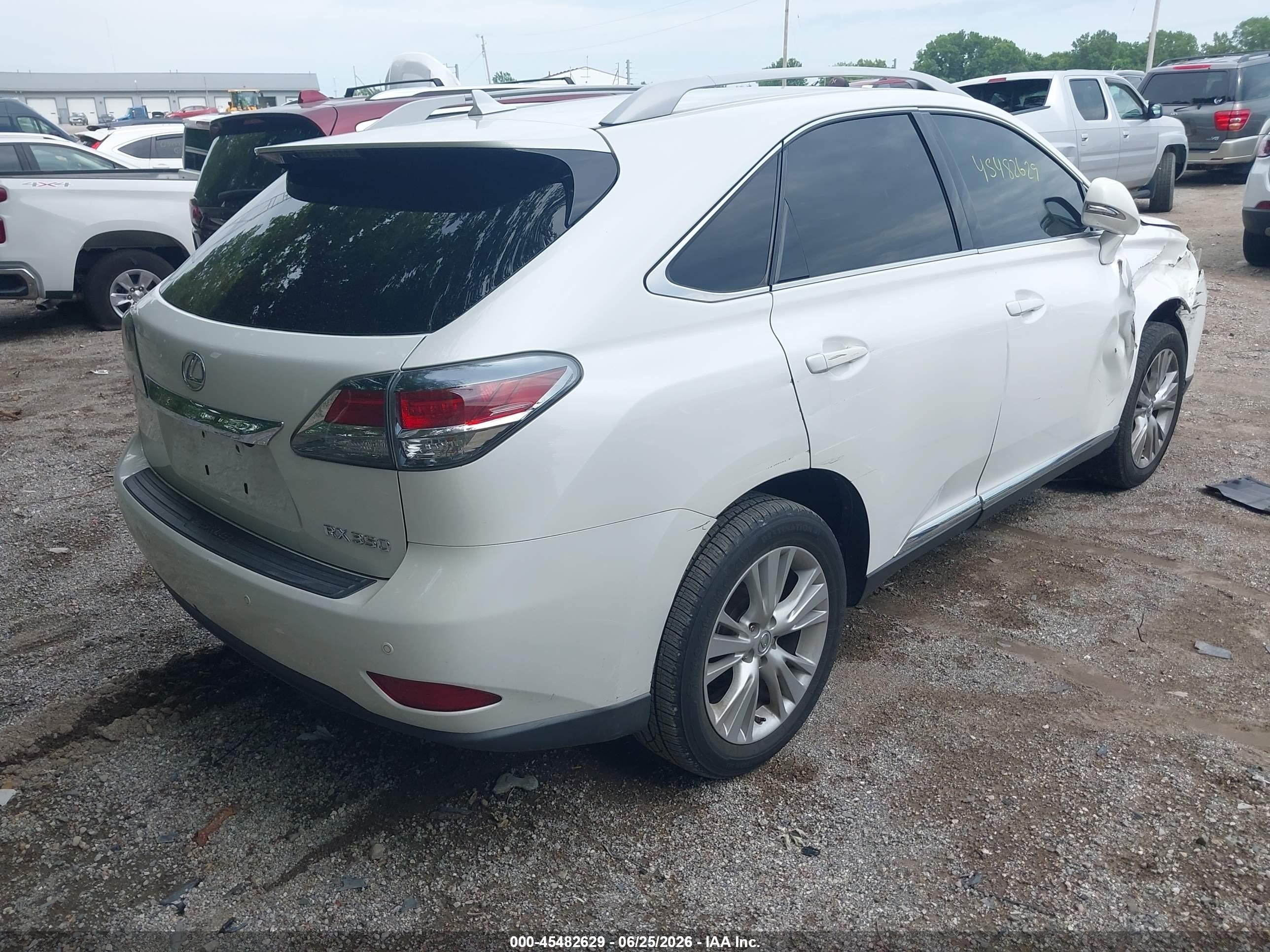 2013 Lexus Rx 350   White vin: 2T2BK1BA6DC174189