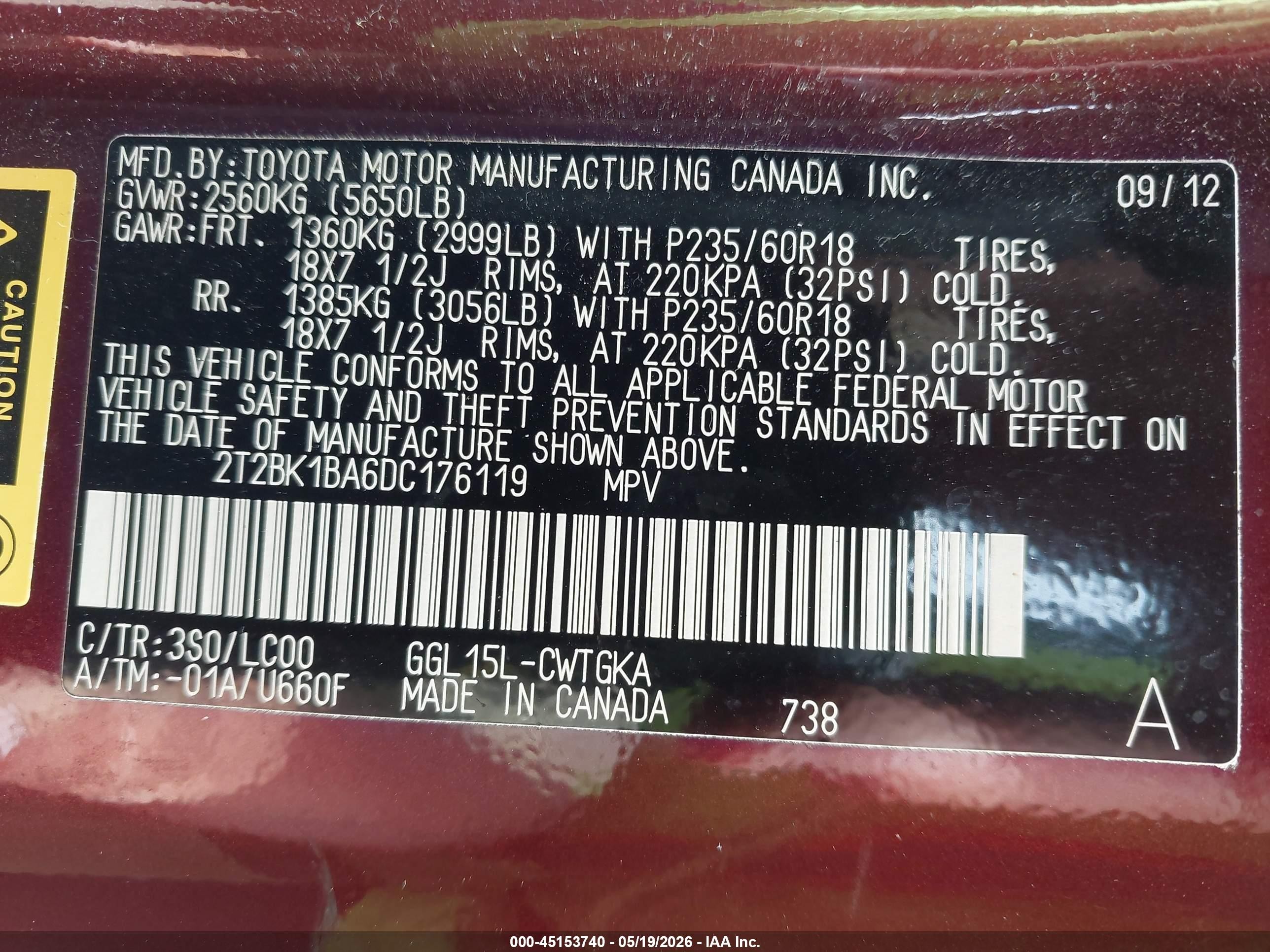 2013 Lexus Rx 350   Maroon vin: 2T2BK1BA6DC176119
