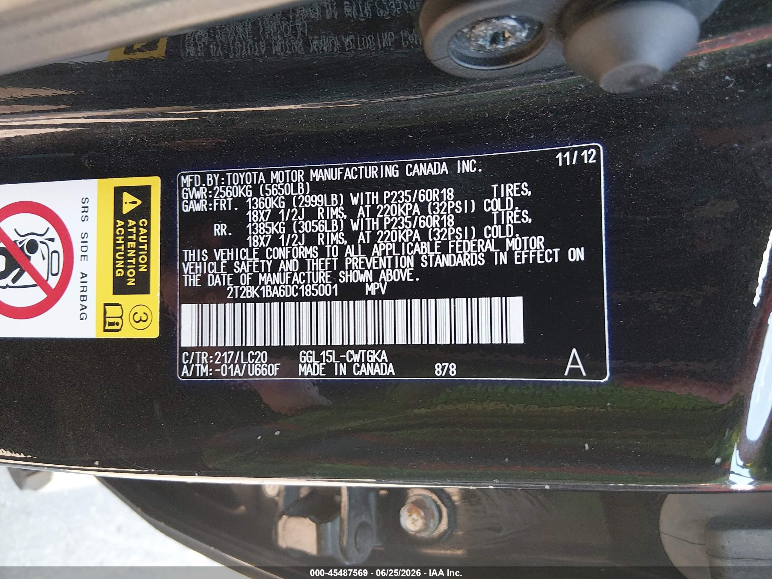 2013 Lexus Rx 350   Black vin: 2T2BK1BA6DC185001