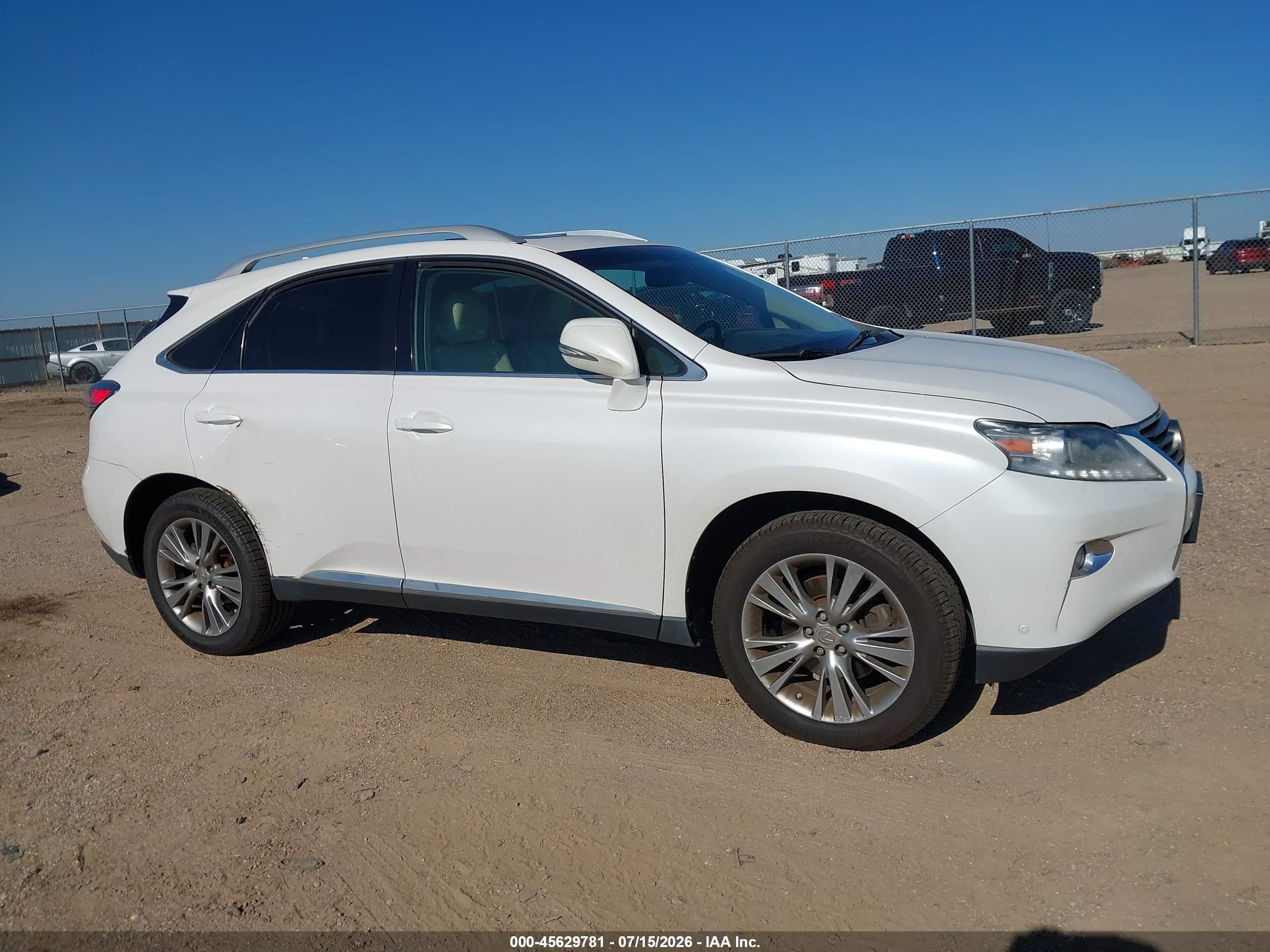 2013 Lexus Rx 350   White vin: 2T2BK1BA6DC200905