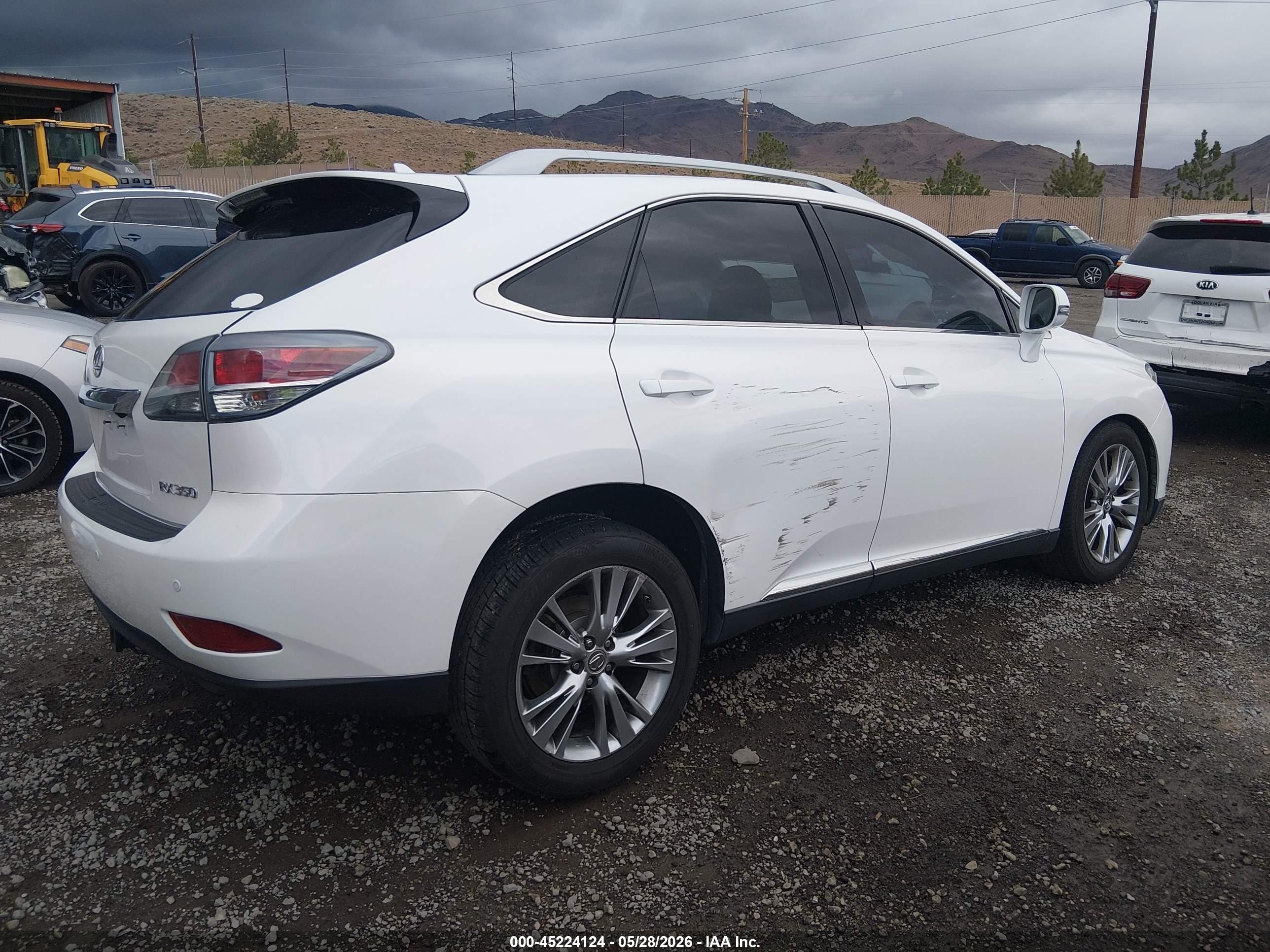 2013 Lexus Rx 350   White vin: 2T2BK1BA6DC225108