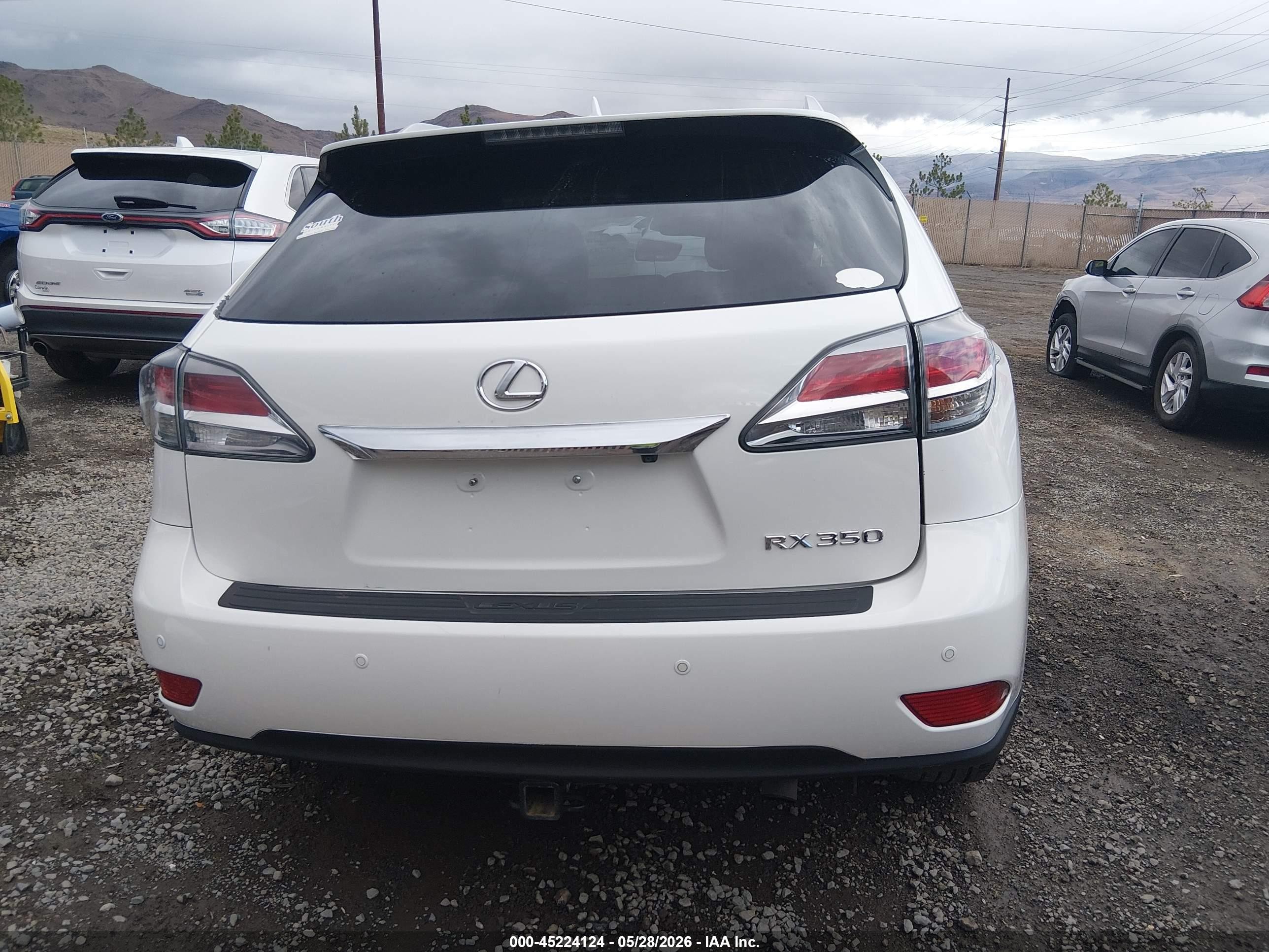 2013 Lexus Rx 350   White vin: 2T2BK1BA6DC225108
