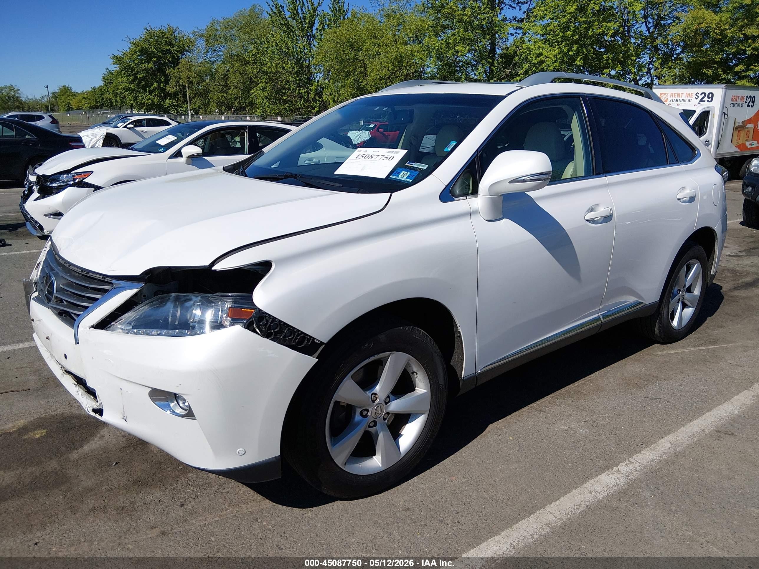 2015 Lexus Rx 350   White vin: 2T2BK1BA6FC282637