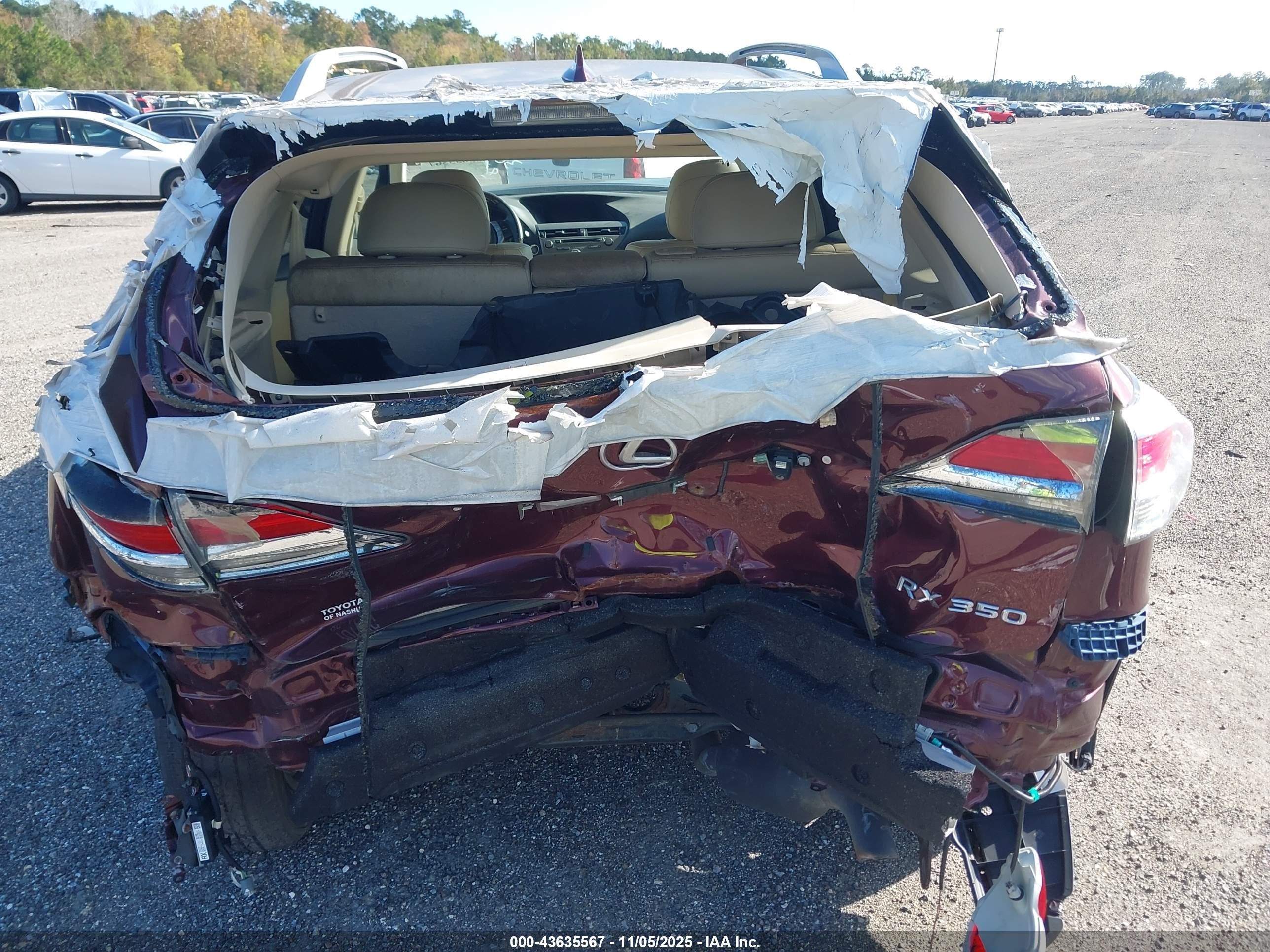 2015 Lexus Rx 350   Бордовый vin: 2T2BK1BA6FC293122