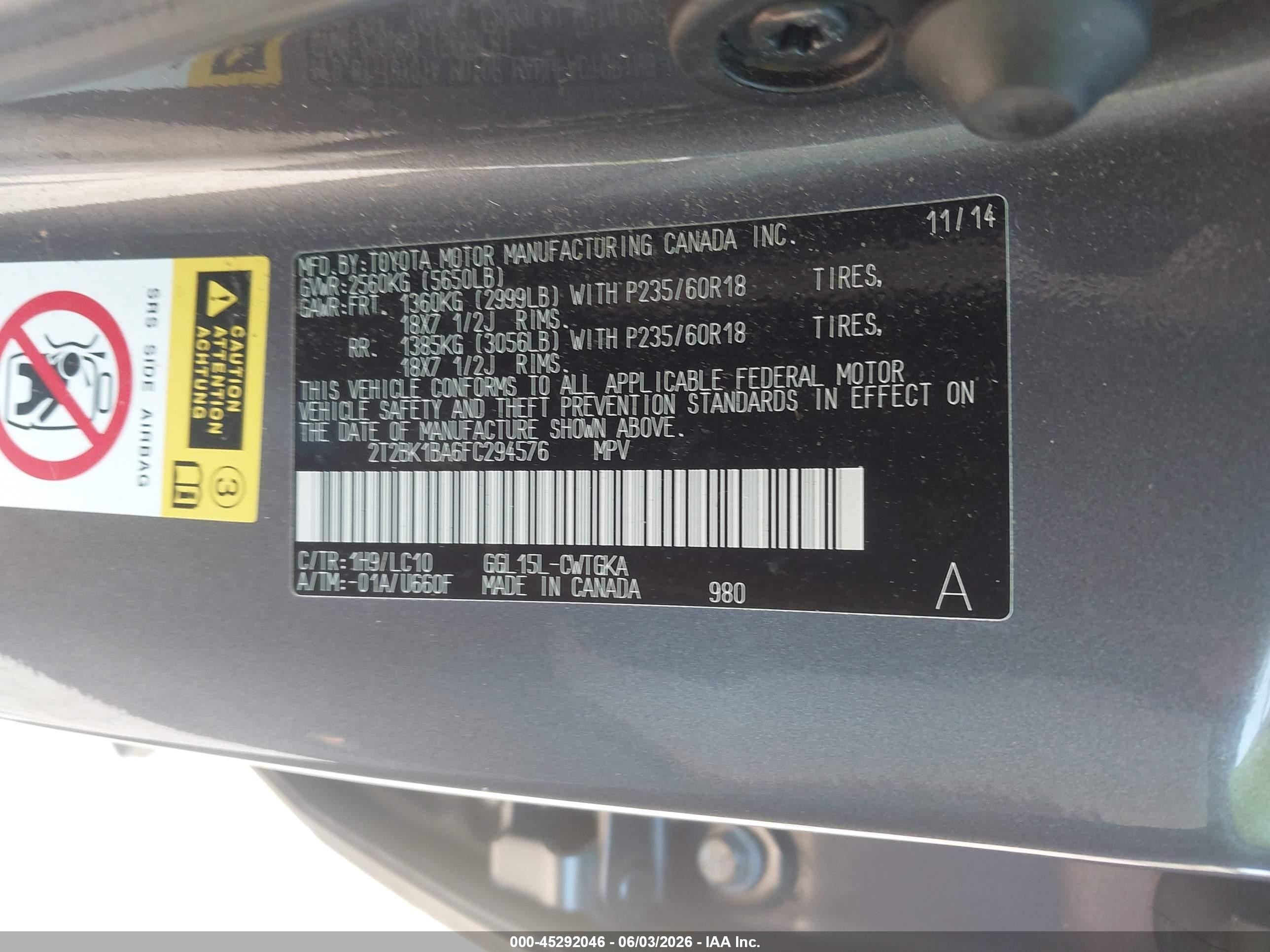 2015 Lexus Rx 350   Gray vin: 2T2BK1BA6FC294576