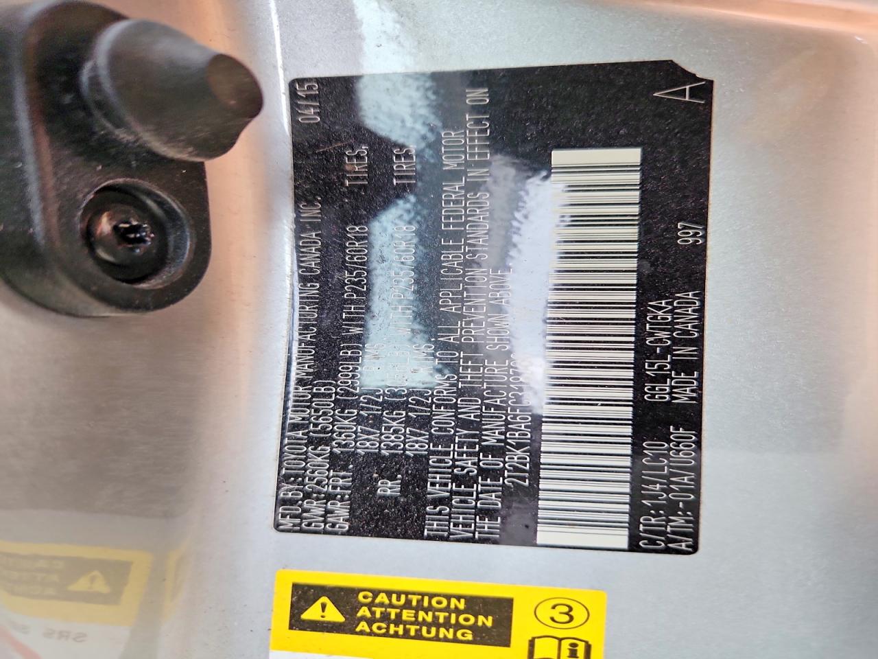 2015 Lexus Rx 350 Base Silver vin: 2T2BK1BA6FC318780